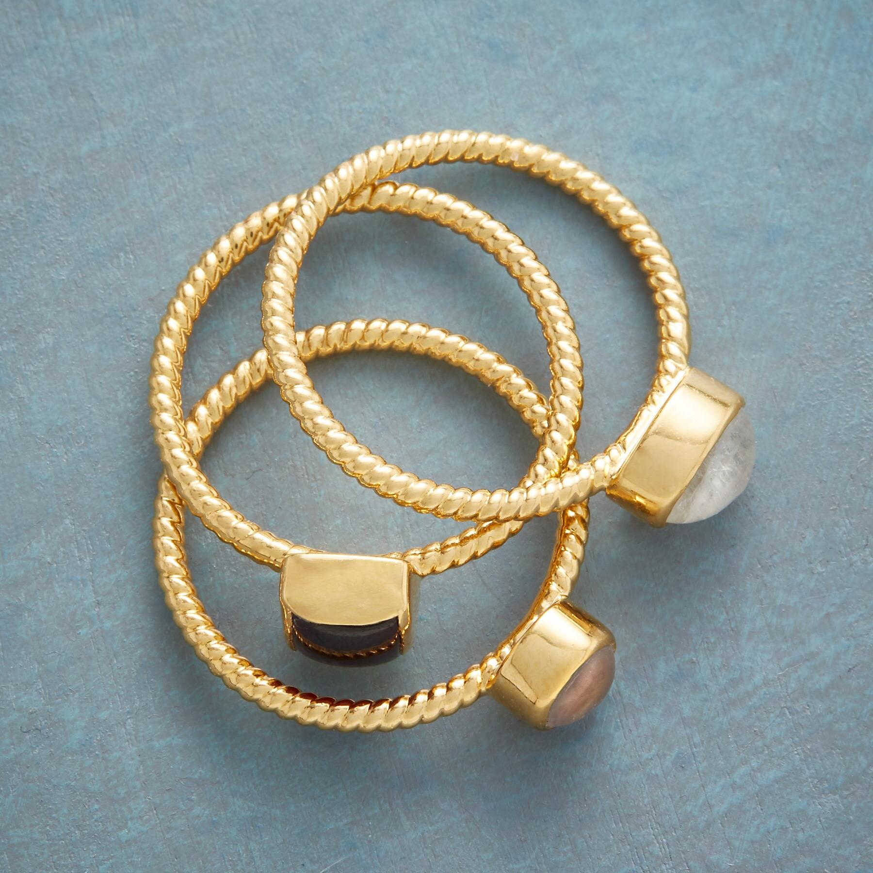 Twisted Trio Ring Set - Sundance Clothing