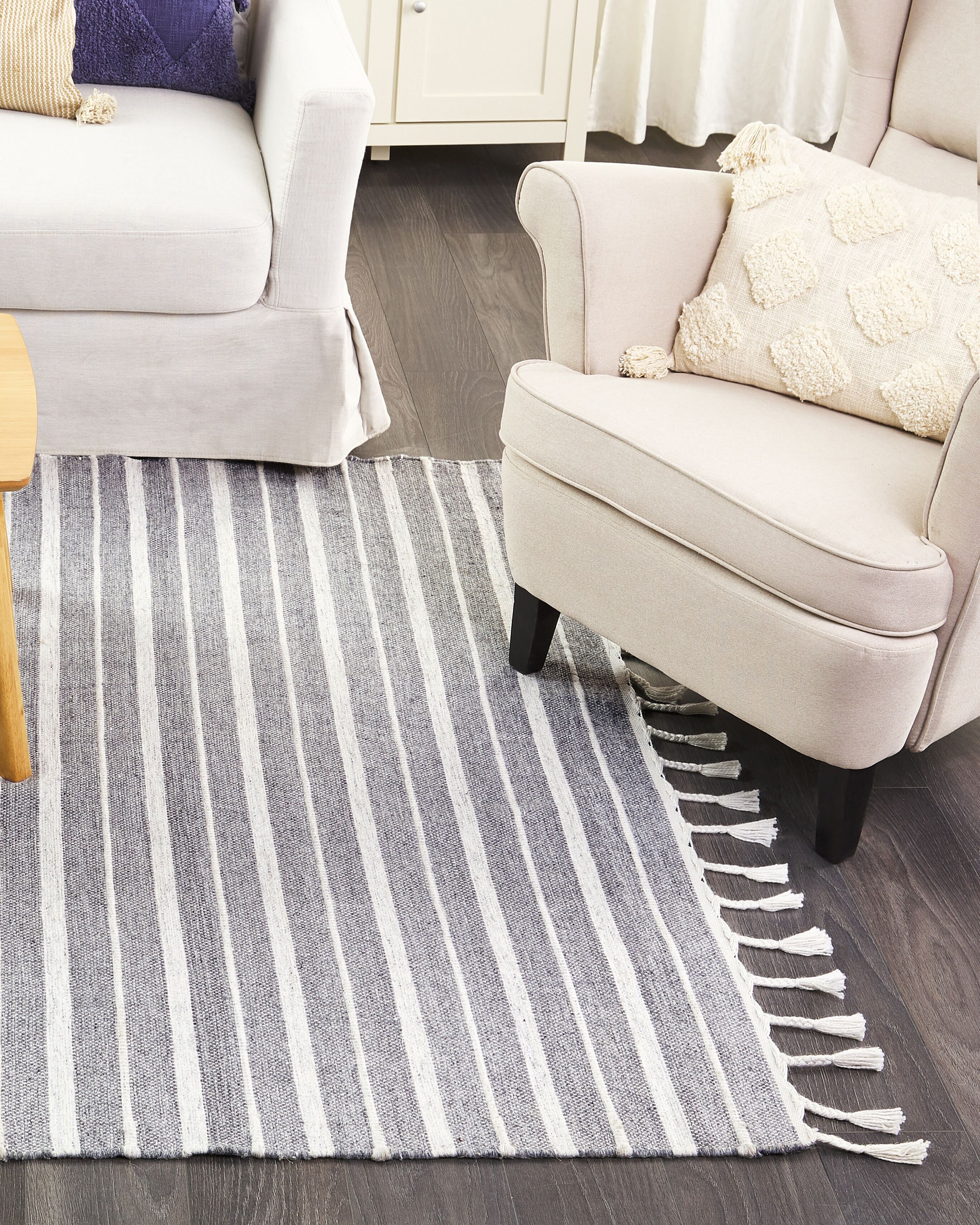 Rug BADEMLI Light Grey 160 x 230 cm