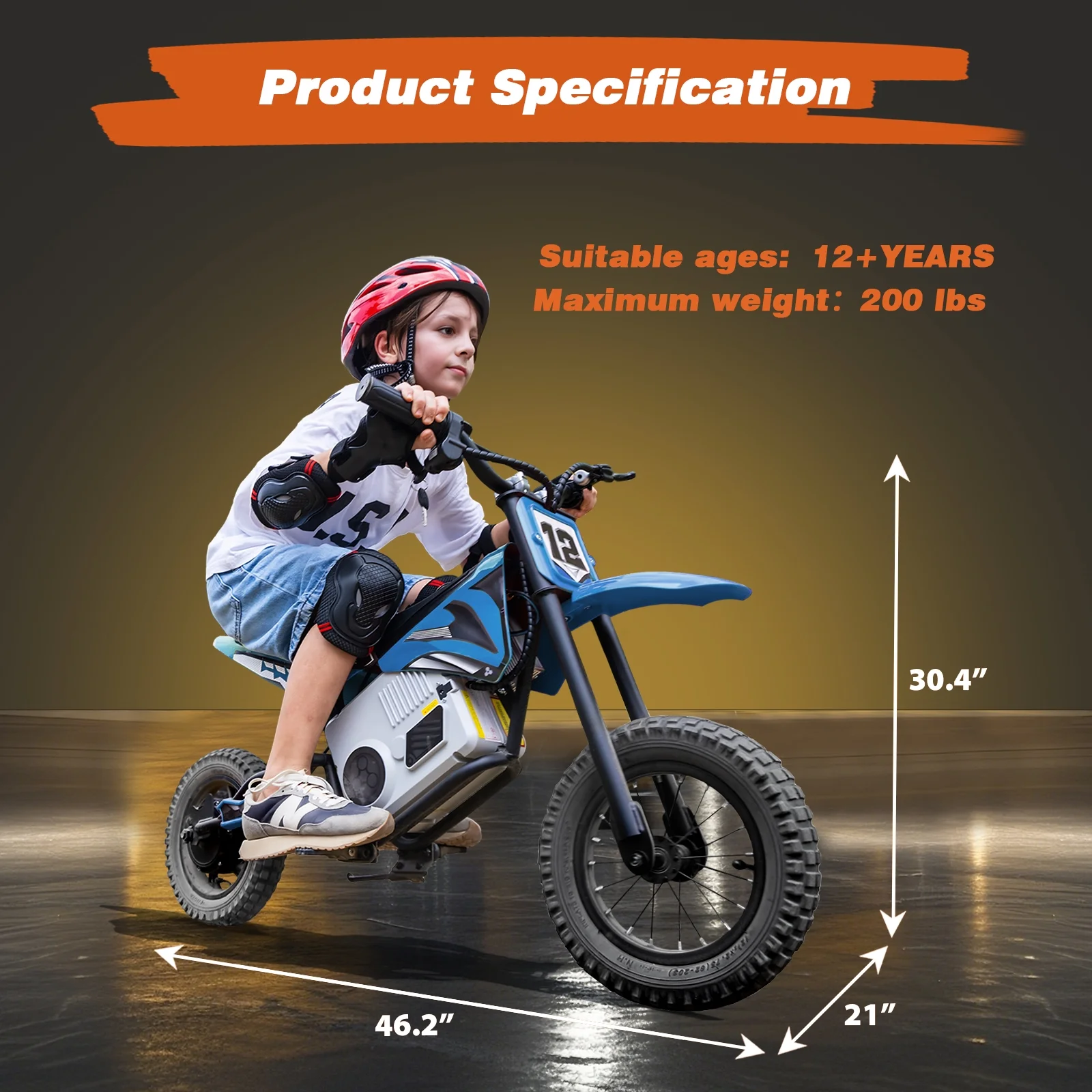 Kerry Yoo C11 36V Electric Dirt Bike for Kids 8-14, 350W Ride on Motorcycle, Electric Motorbike Teens,16 mph, High/Low Speeds-Red - Image 19