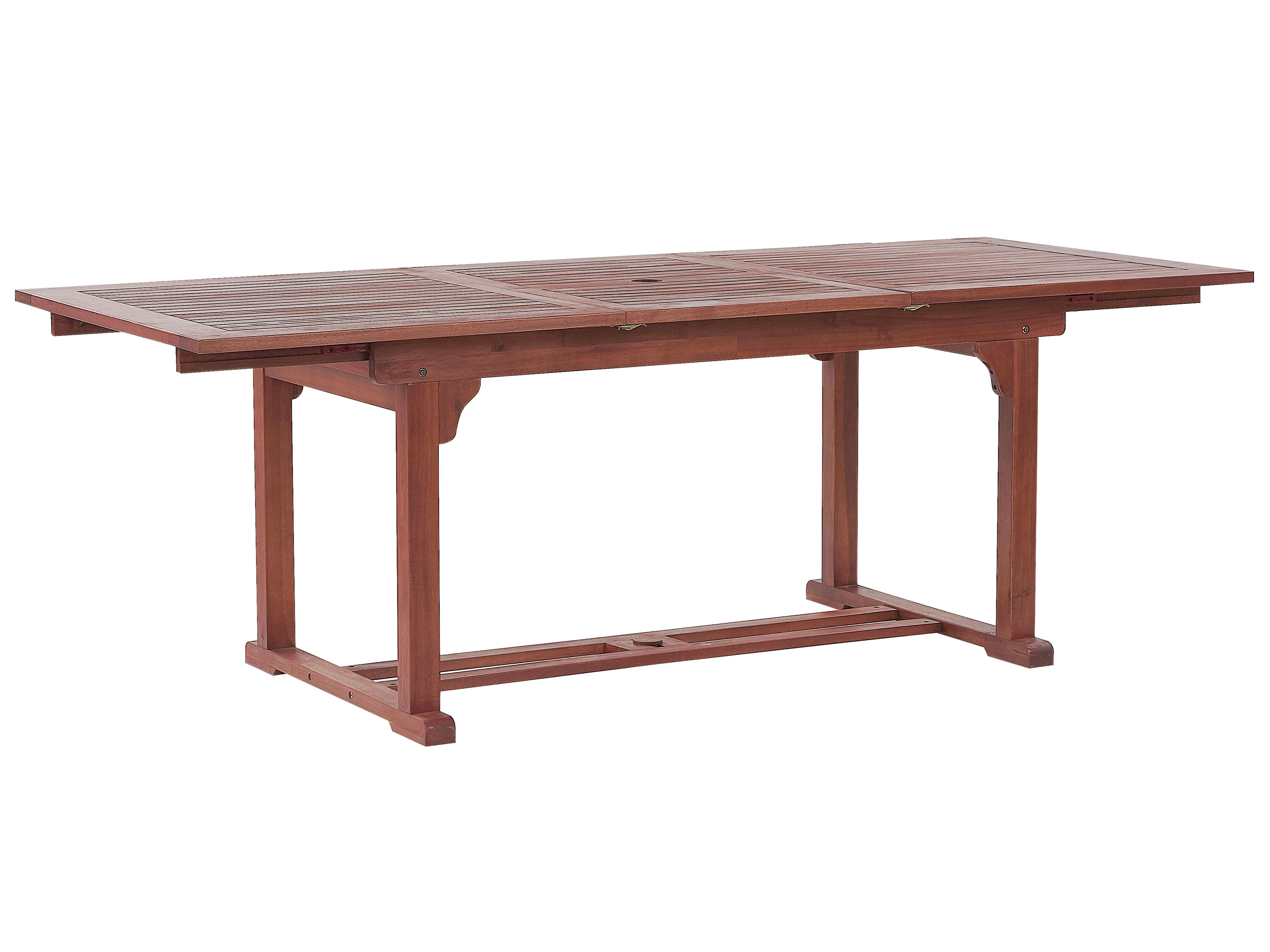 Extending Garden Dining Table TOSCANA 160/220 cm 90 cm Acacia Wood Dark Brown