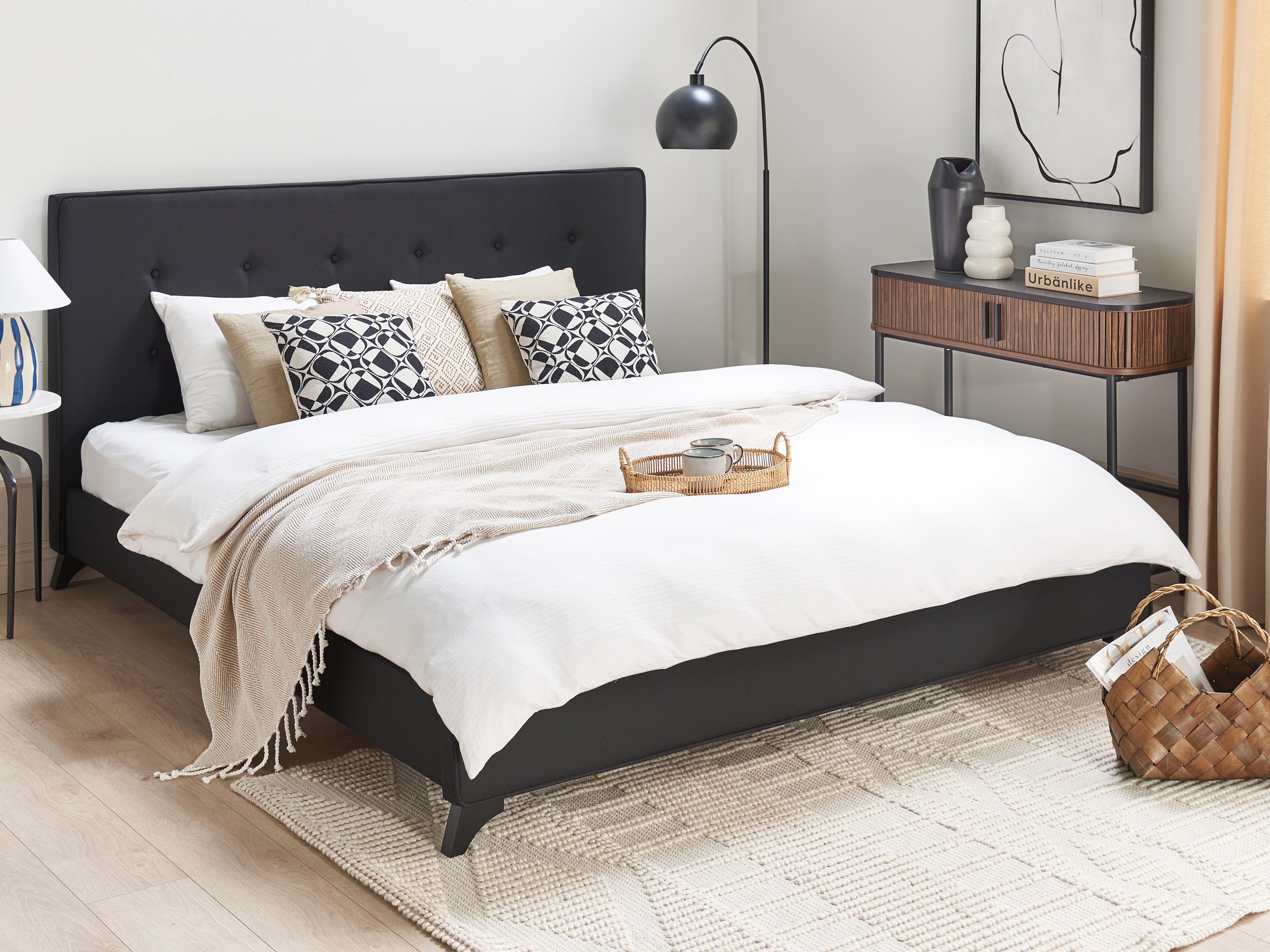Bed Fabric AMBASSADOR 180 x 200 cm (EU Super King) Black
