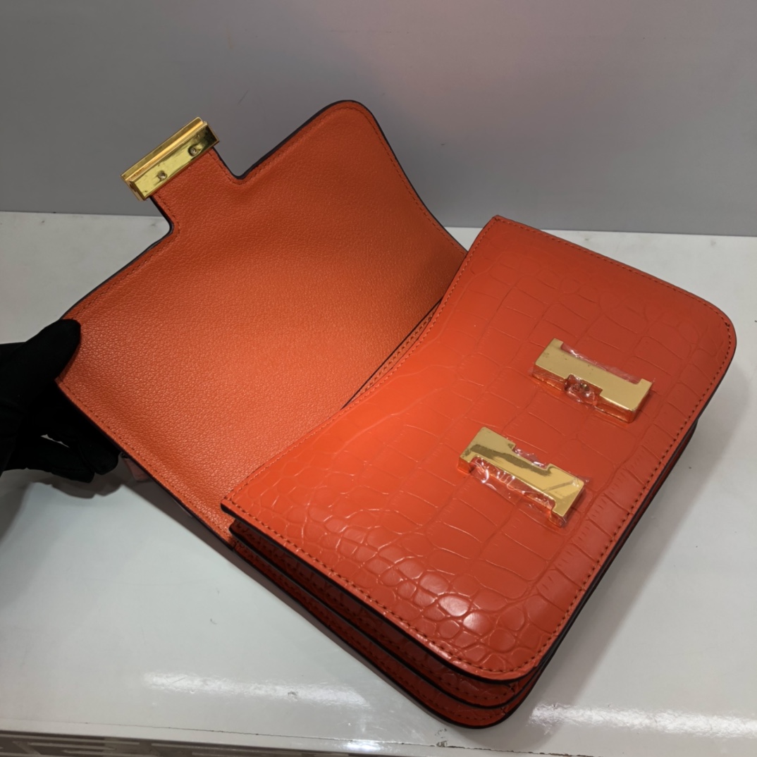 Replica Hermes Constance Crocodile Leather Pattern Cross Body Bag1:1High-quality replica