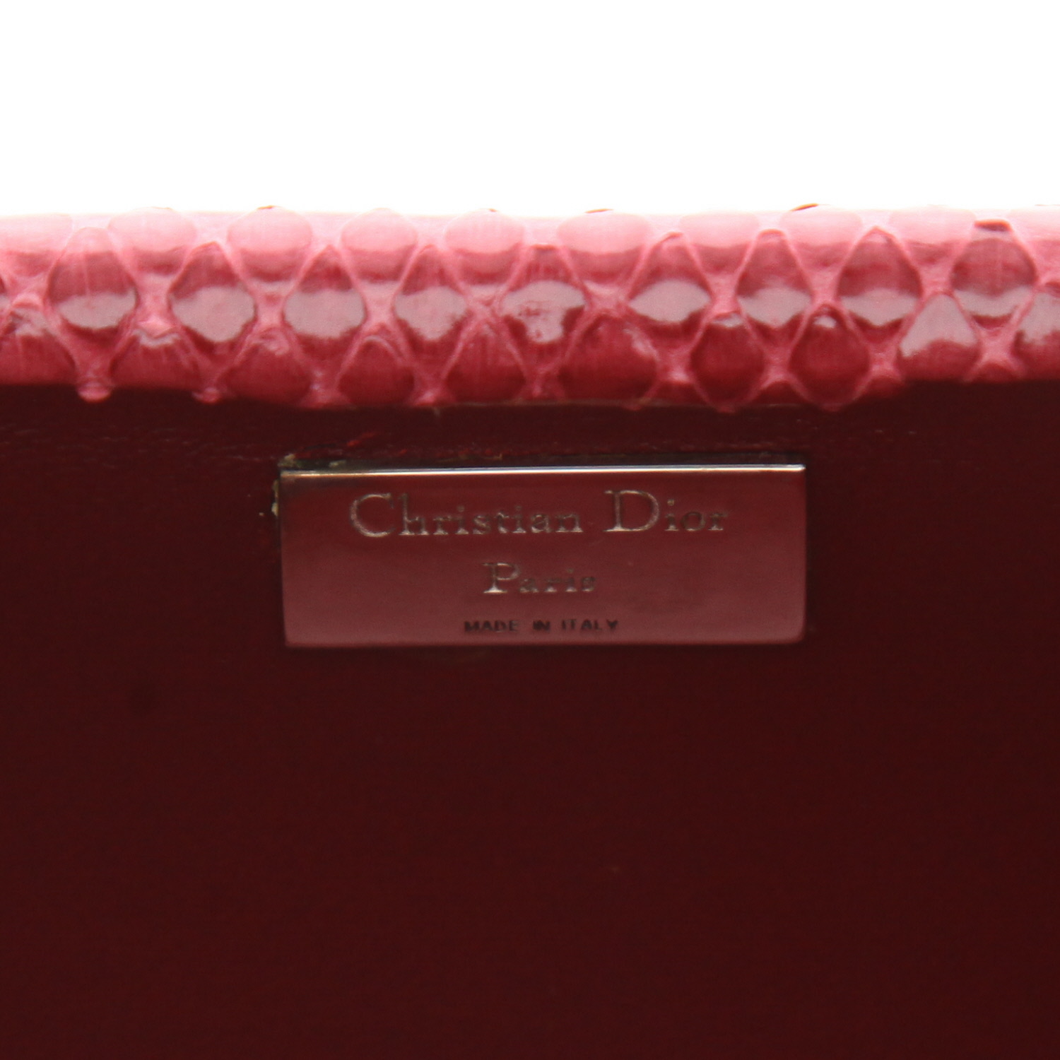 Dior pouch in raspberry pink python1:1High-quality replica