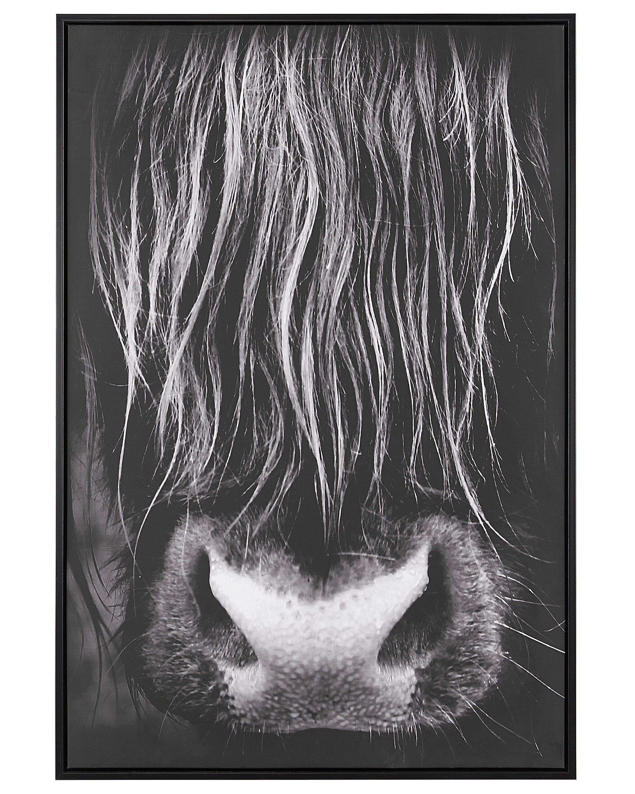 Canvas GALEATA Animal Motif 63 x 99 cm Black