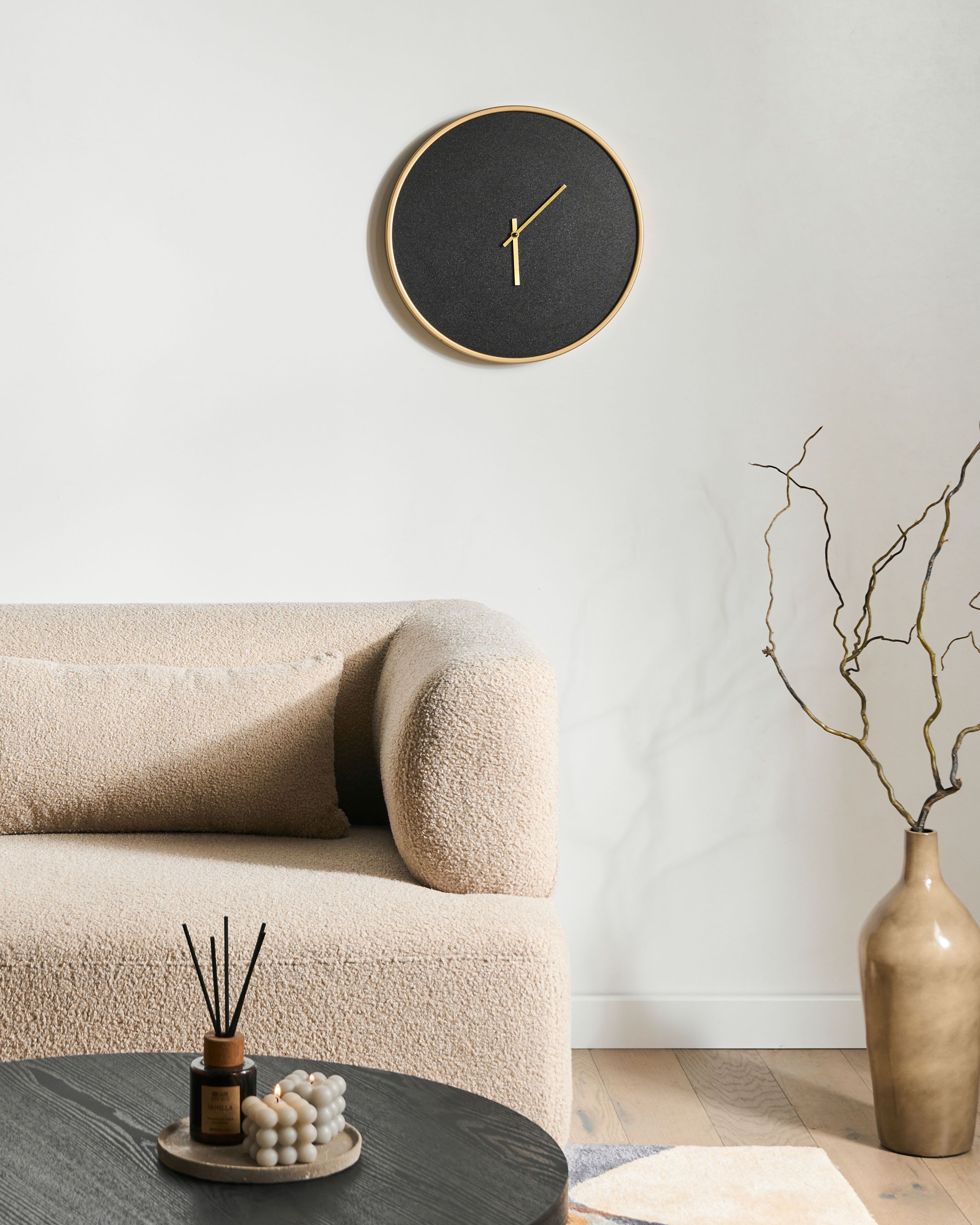 Wall Clock LUCENS 40 cm Black