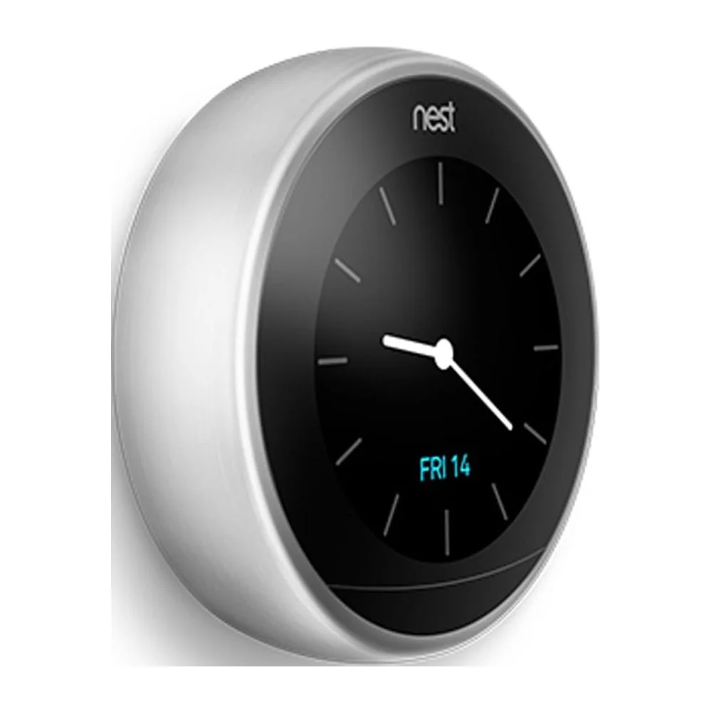Google Nest Learning Smart Thermostat - 3rd Generation - Stainless Steel T3007ES Bundle with Deco Essentials Wall Mount Plate Cover Kit for Google Nest Thermostat - Image 3