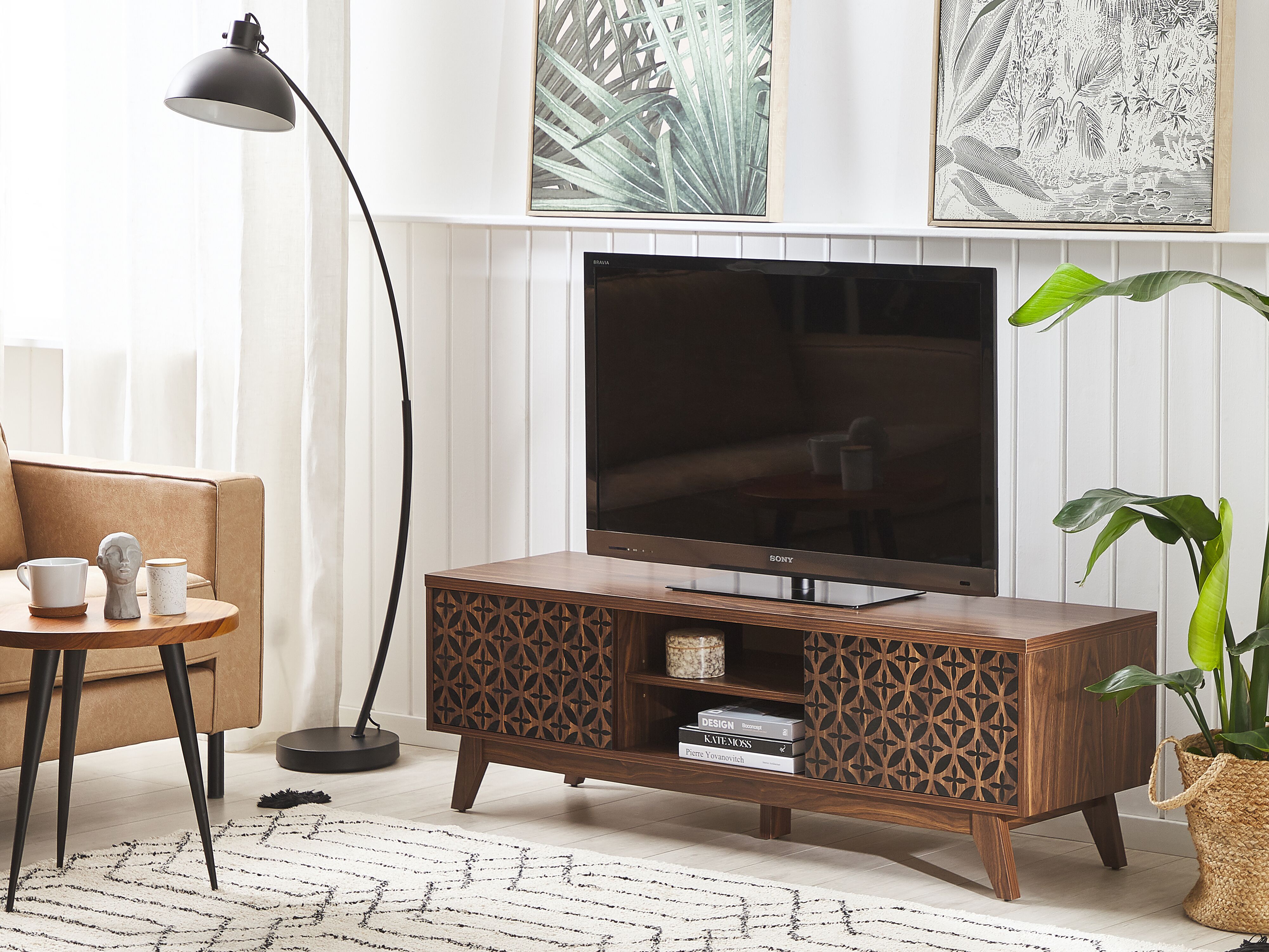 TV Stand PRESCOT Dark Brown