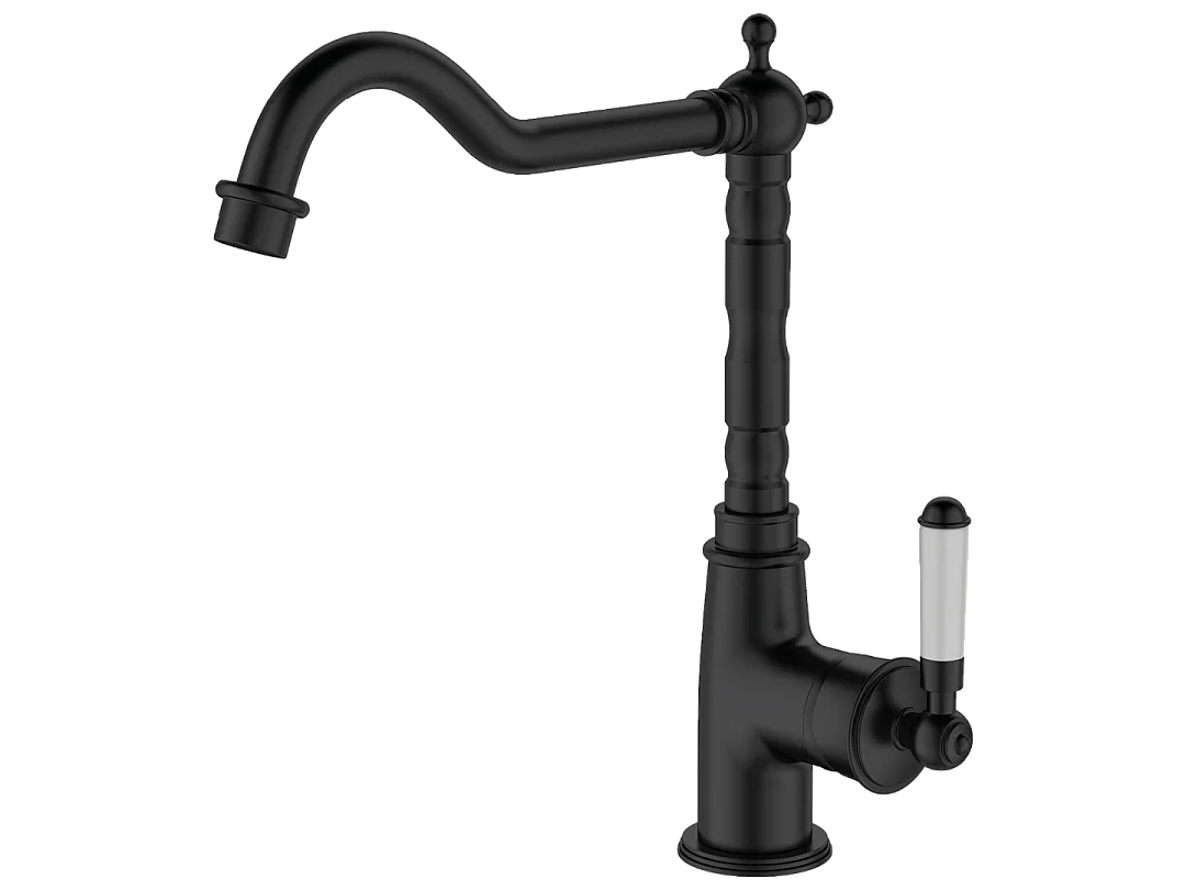 Leeds mitigeur évier rétro noir - Essebagno