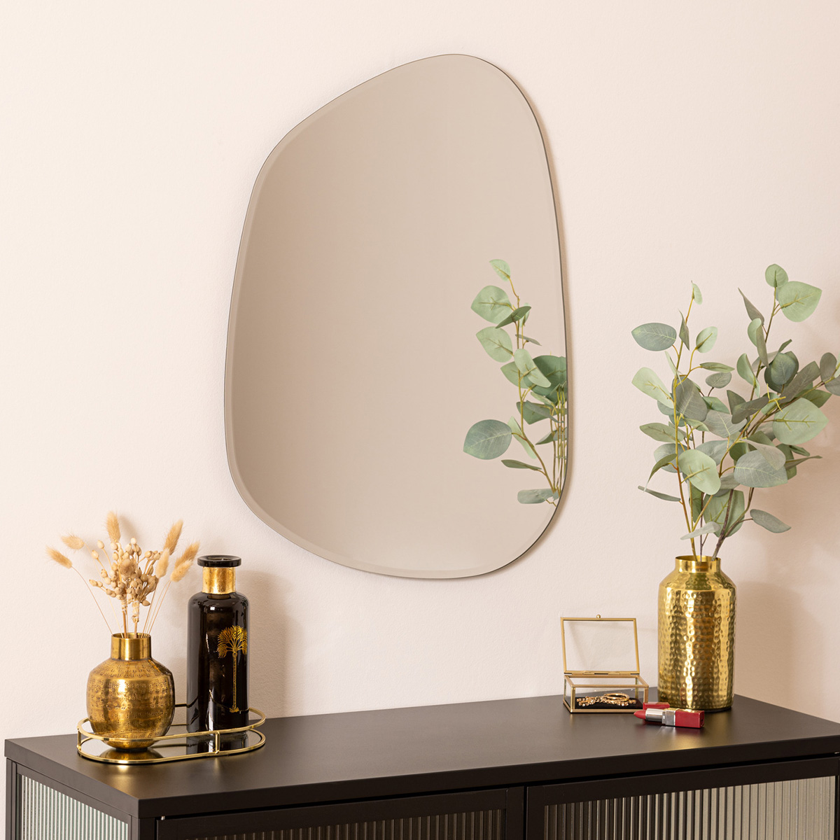 "Aidan" organic bevelled mirror 68x50 cm