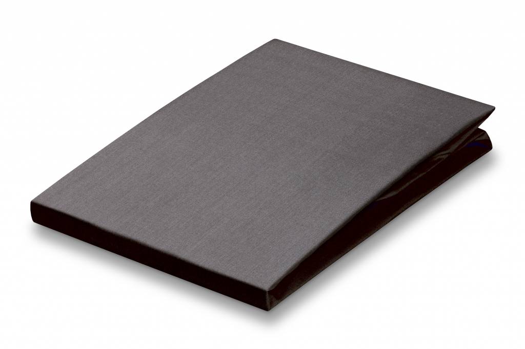 Satin Soft Hoeslaken Anthracite   160 x 200 cm   Grijs   Satijnkatoen