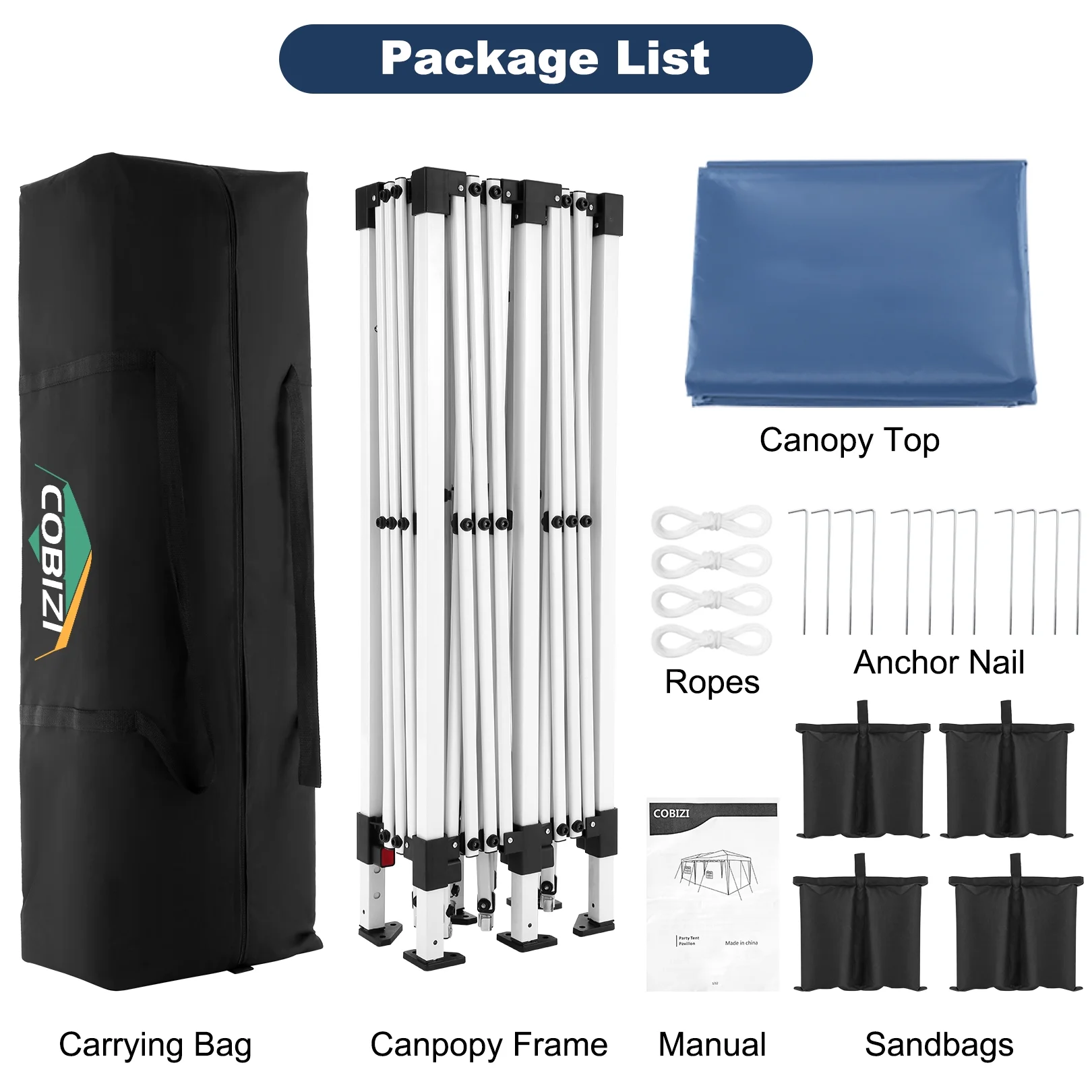SANOPY 10'x10' EZ Pop Up Canopy Tent Outdoor Party Instant Shelter Portable Folding Beach Canopy with 4 Sandbag & Carrying Bag, Black - Image 76