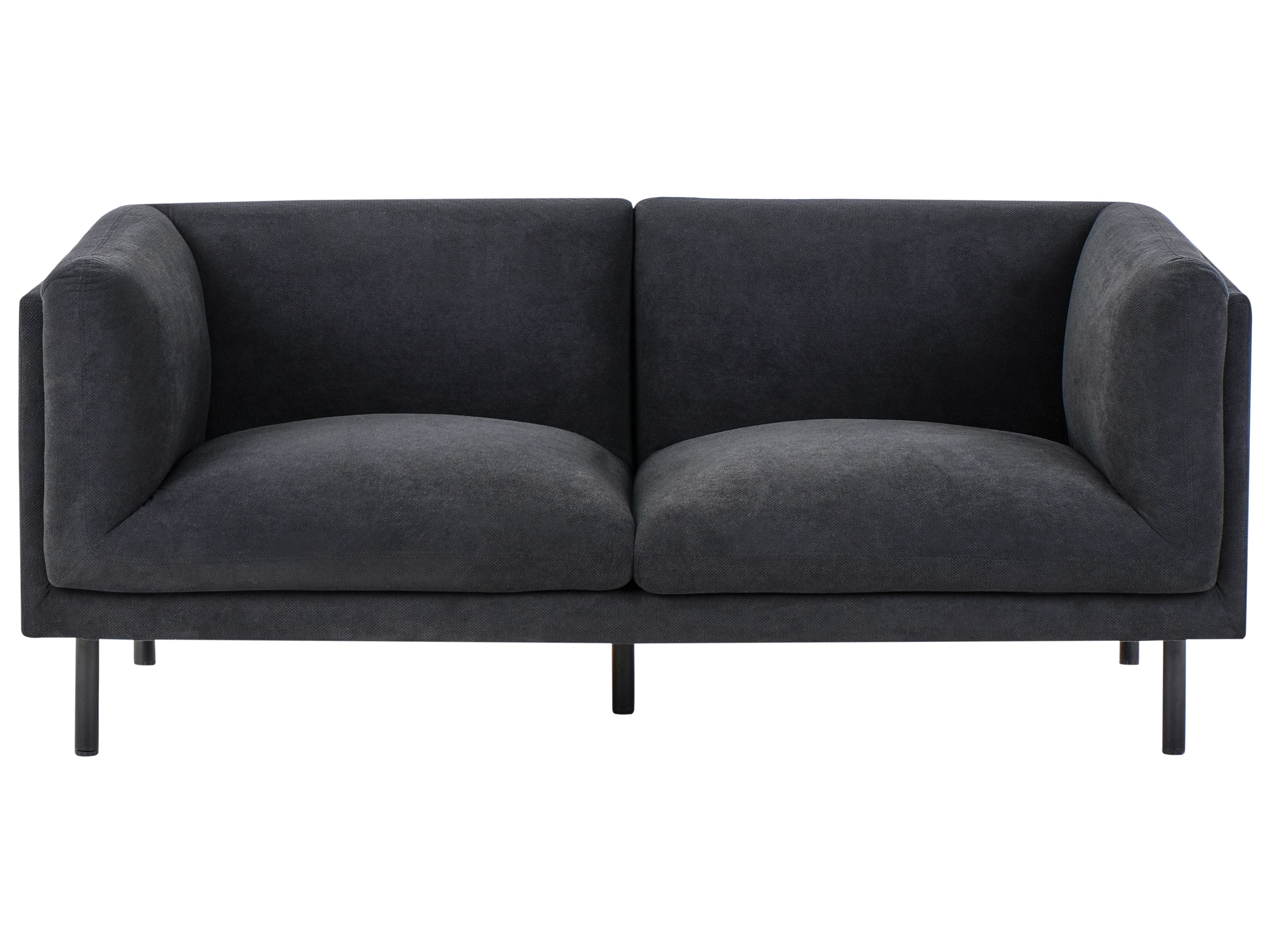 Sofa 2 Seater VORGOD Fabric Black