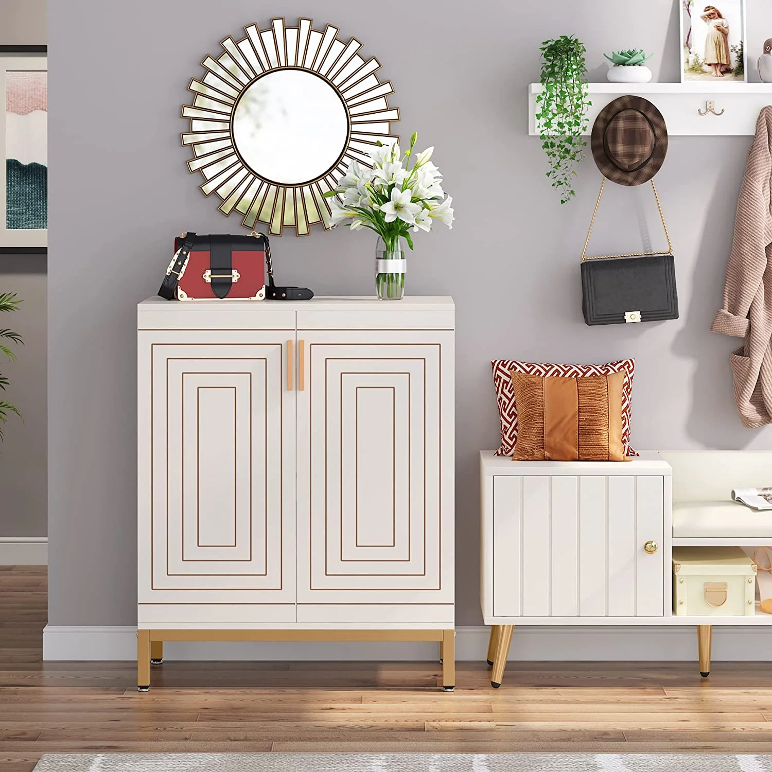 Tribesigns 20 Pairs Shoe Storag Cabinet for Entryway - Image 9