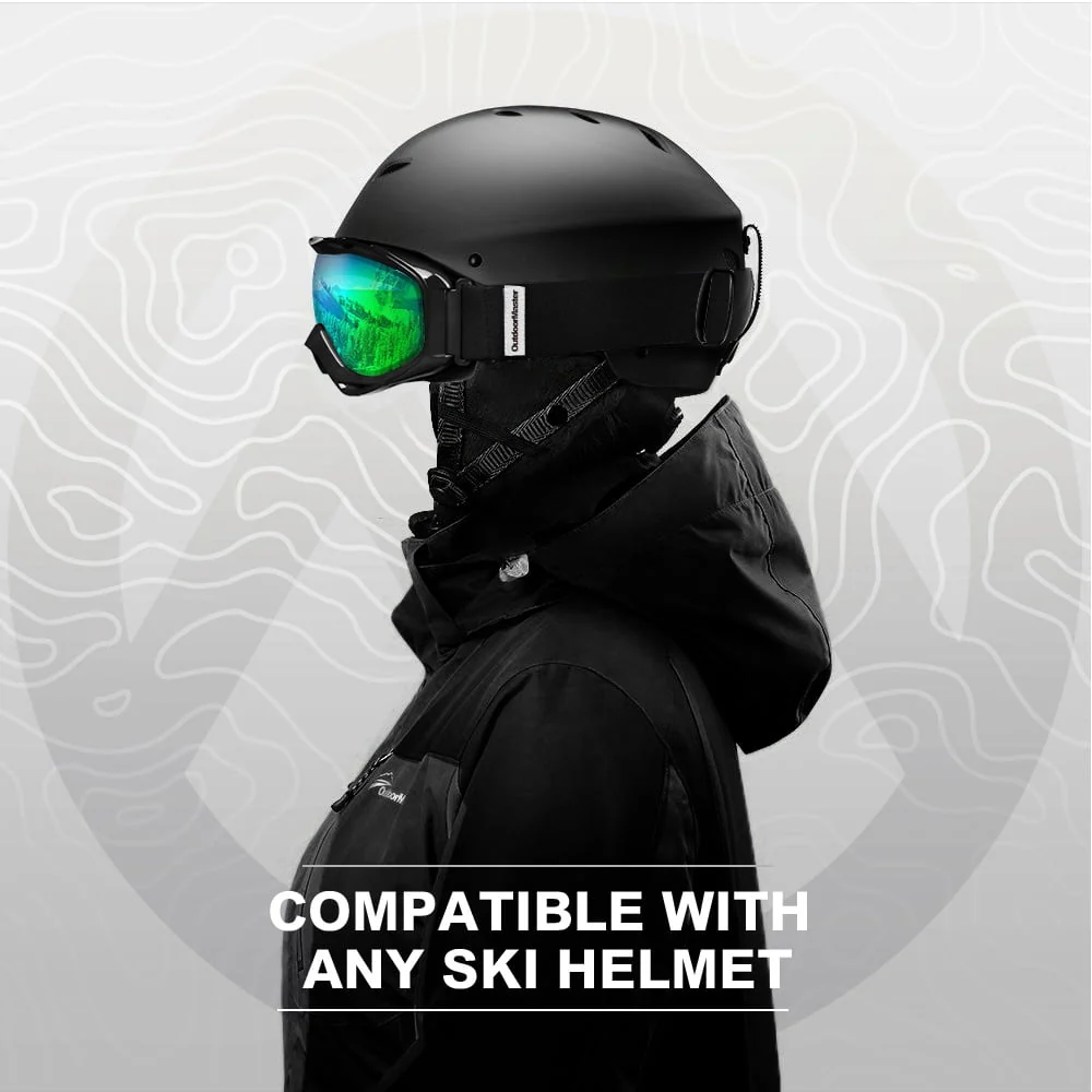 OutdoorMaster Ski Goggles OTG - over Glasses Ski/Snowboard Goggles for Men, Women & Youth - 100% UV Protection