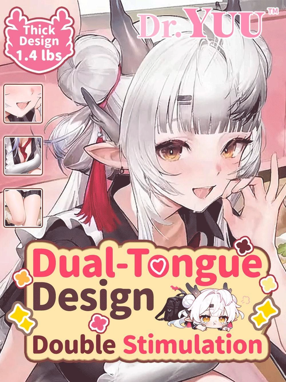 Video demonstration exploring the advanced features of the Dr.YUU Fantasy Dragon-Themed Dual-Tongue Oral Masturbator.