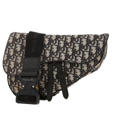 Dior Saddle shoulder bag in grey monogram canvas Oblique1:1High-quality replica