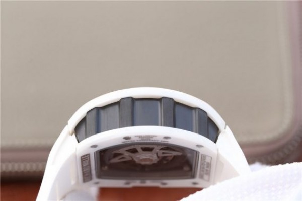 Replica Richard Mille RM011 White Ceramic Felipe Massa White Inner Bezel White Rubber Strap A7750 - Top club