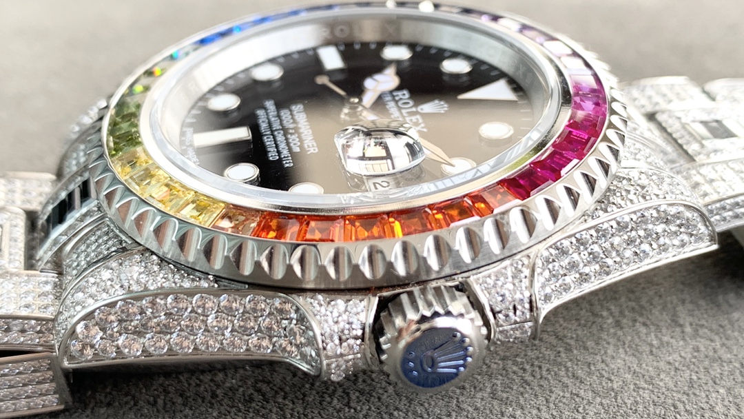 Rolex Submariner Special Diamonds - Iridescent Diamonds - All Diamonds - 40mm(1:1 replica) - Elite Watch Atelier