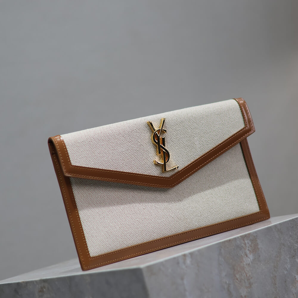 YSL uptown pouch in canvas and leather Bag1:1High-quality replica