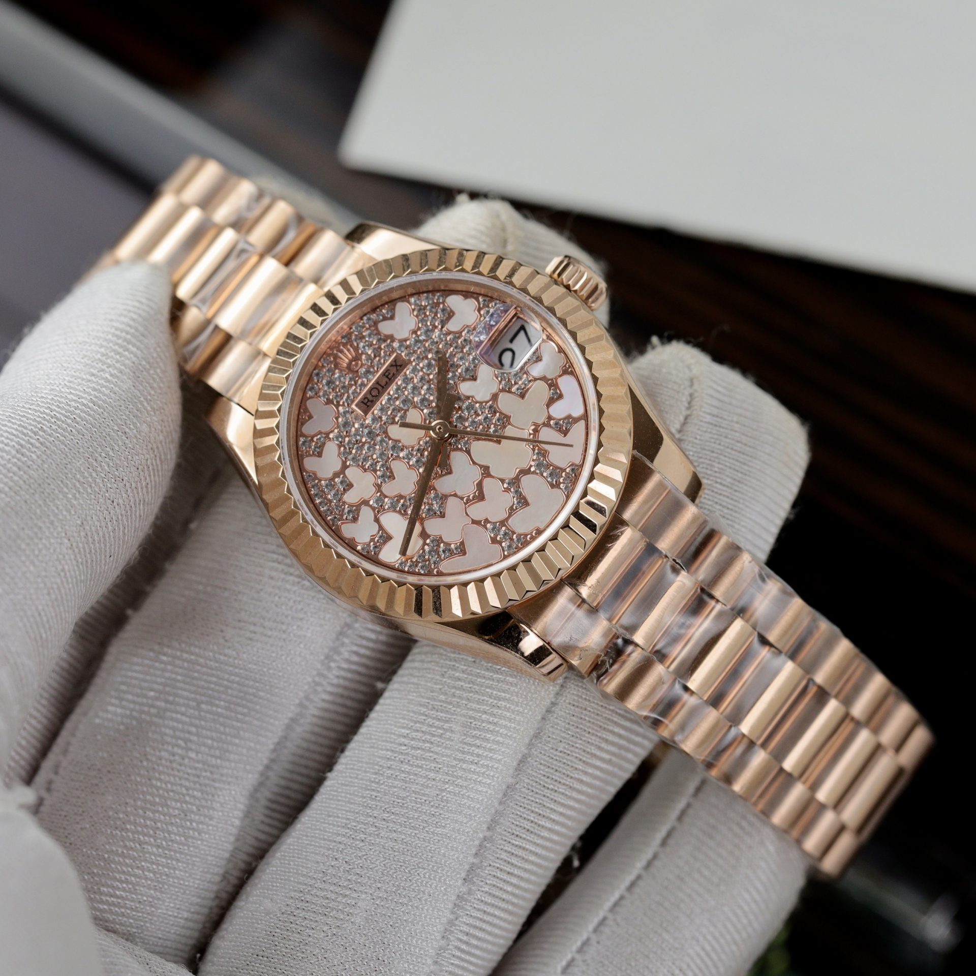 Rolex Replica Watch DateJust 278275 Womens Butterfly Dial 31mm - Elite Watch Atelier
