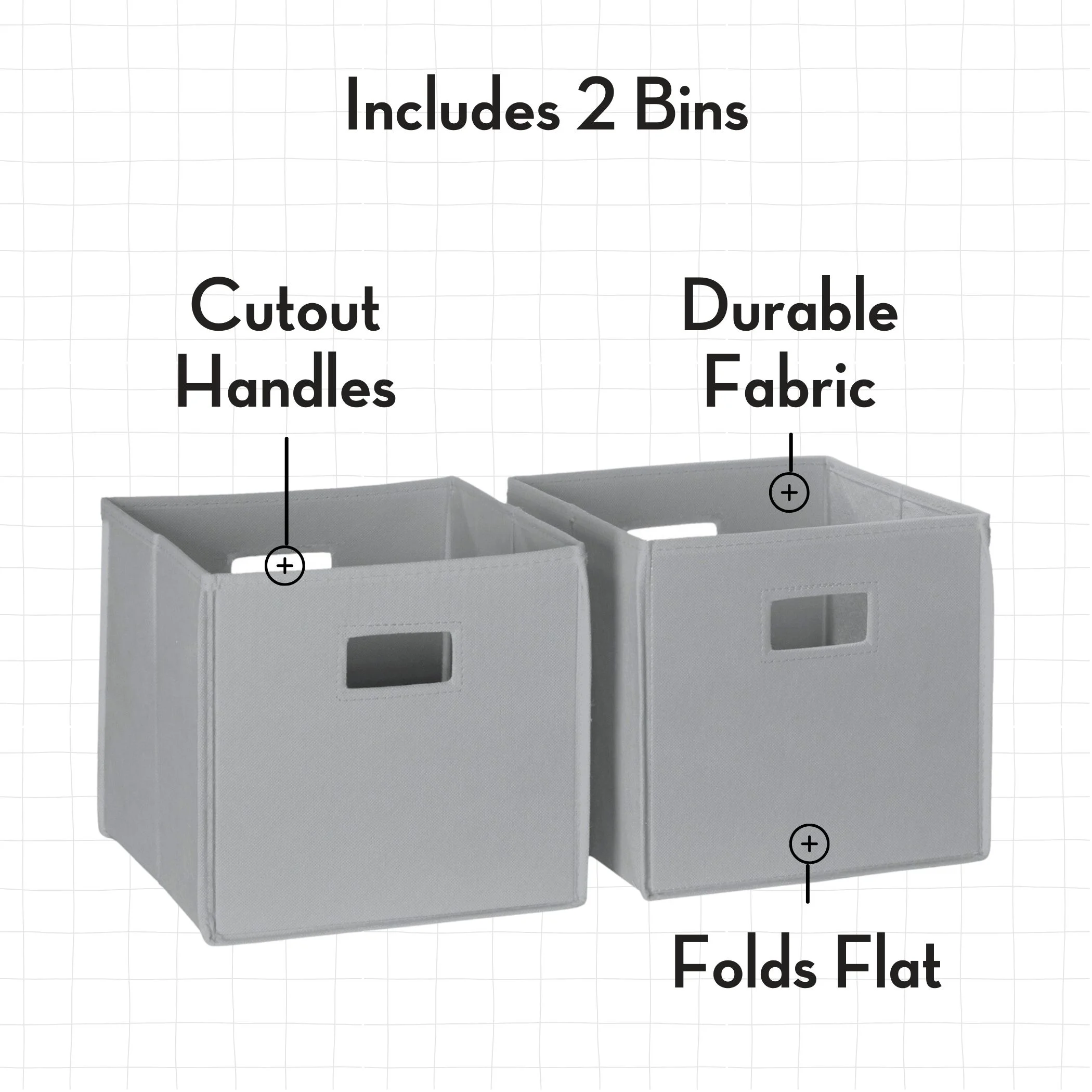 RiverRidge Kid Bookshelf Toy Storage Organizer with 4 Bookracks 2 Cubbies and 2 Gray Bins - Image 6