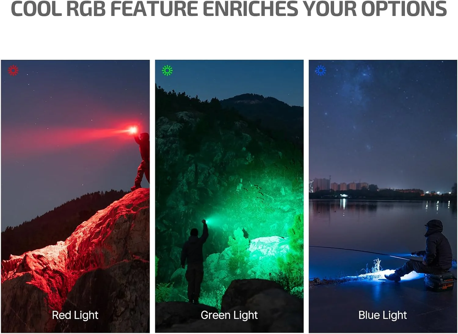 OLIGHT Marauder Mini 7,000 Lumens Bright Flashlight with 600 Meters Beam Distance, Powerful RGB Lights, Magnetic Rechargeable for Outdoors Work, Hunting, and Searching(Black) - Image 28