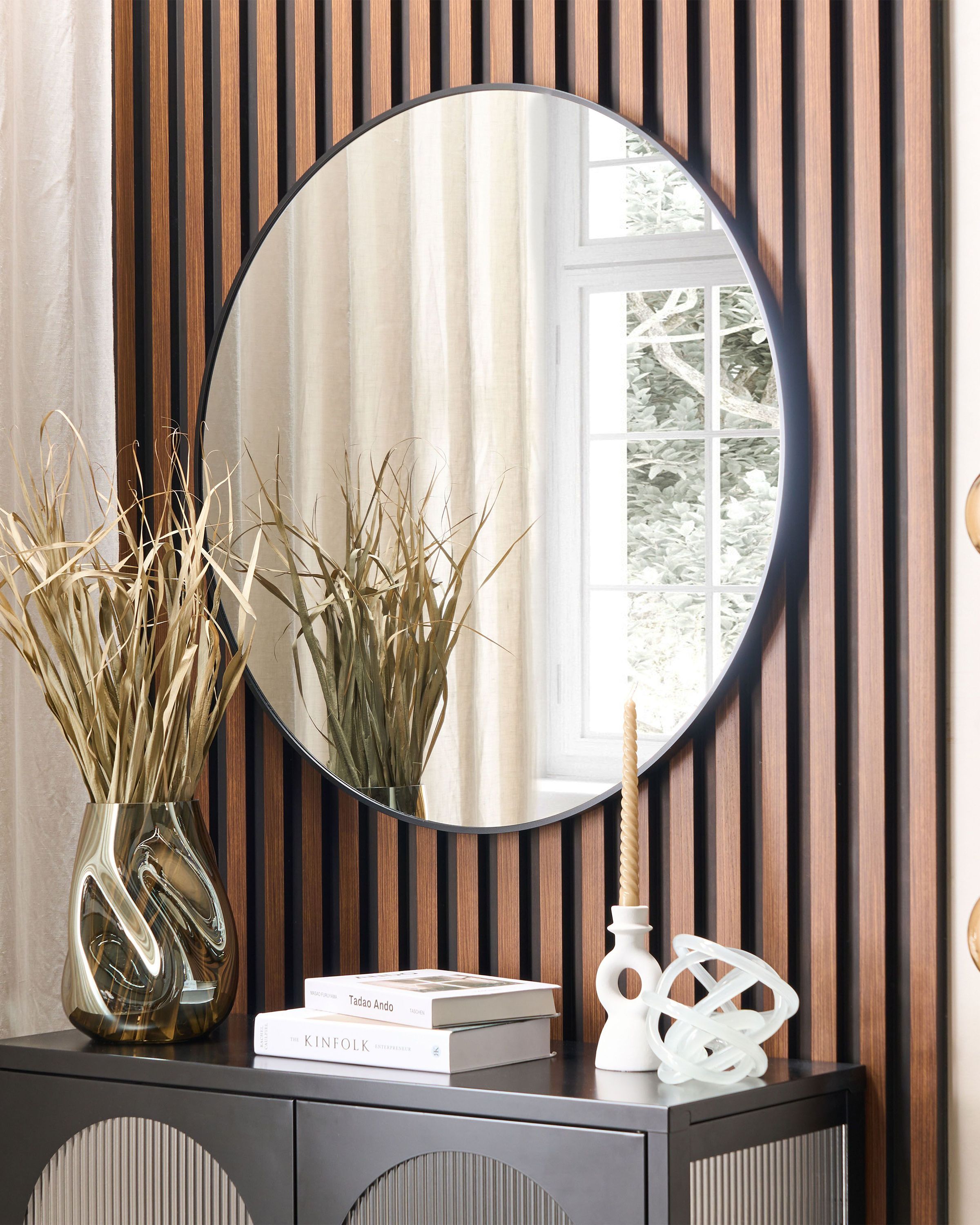 Wall Mirror ANNEMASSE 80 cm 80 cm Metal Black