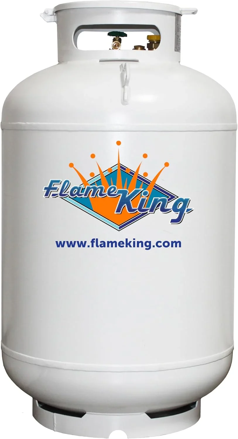 Flame King Vertical Propane Tank 420LB - White