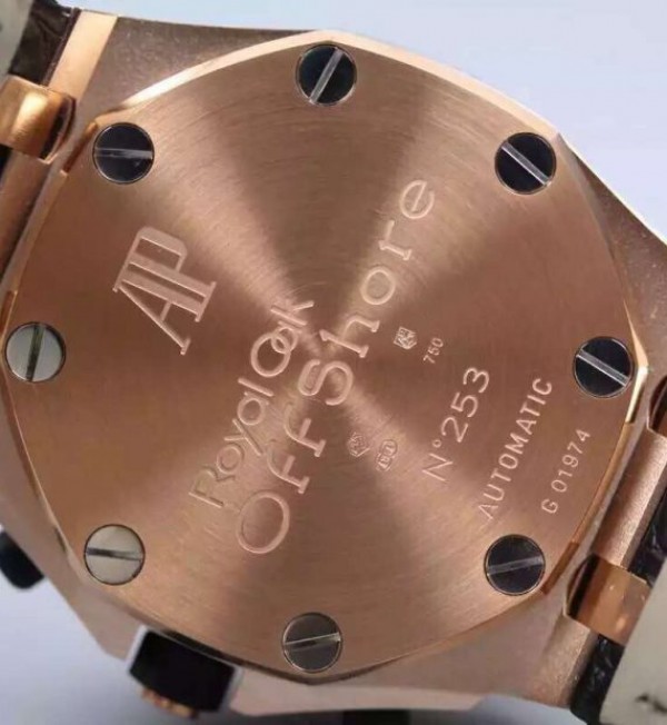 Replica Audemars Piguet JF Royal Oak Offshore RG Full Paved Diamonds Leather Strap A7750 - Top club