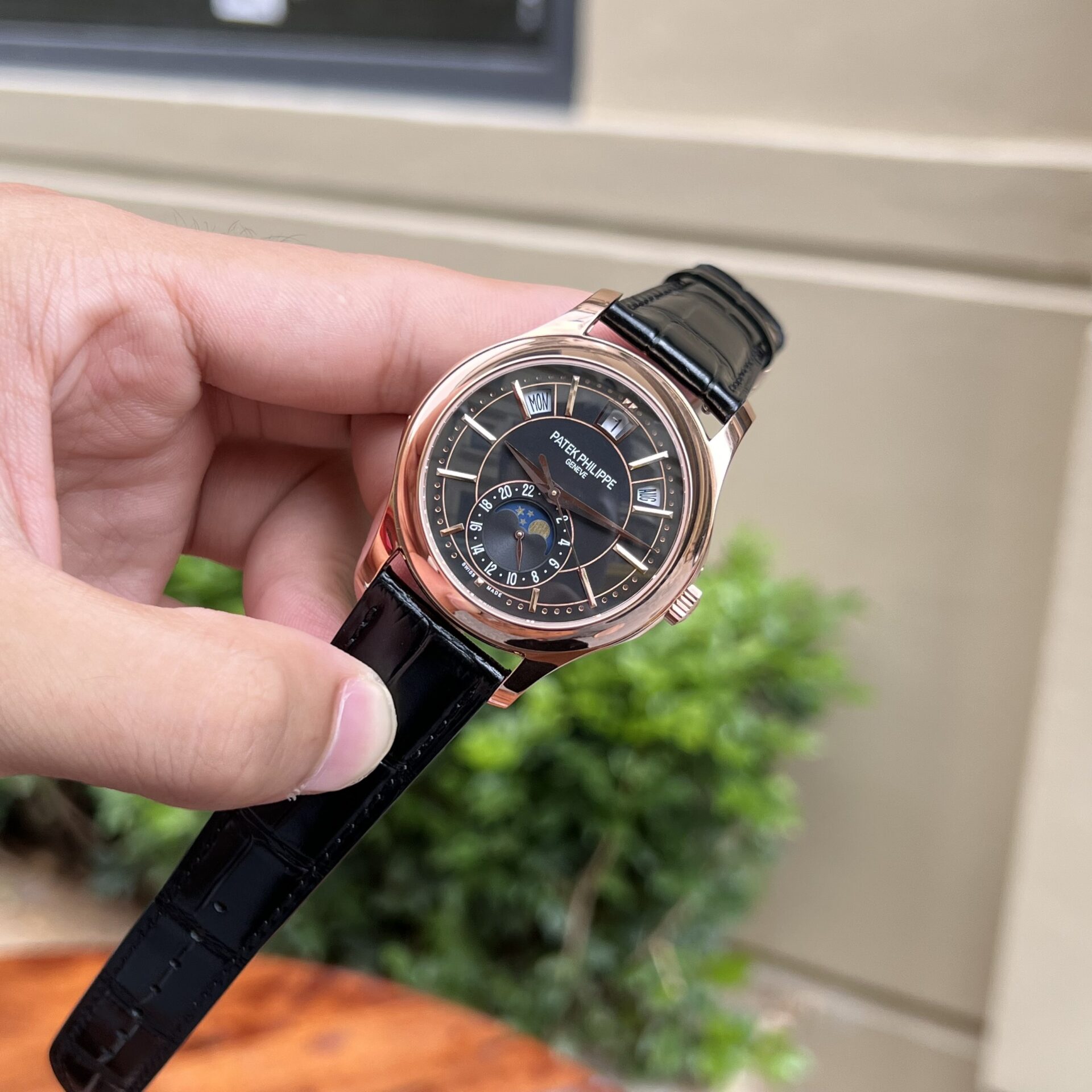 Patek Philippe Replica Watch Complications 5205R Black Dial 40mm - Elite Watch Atelier