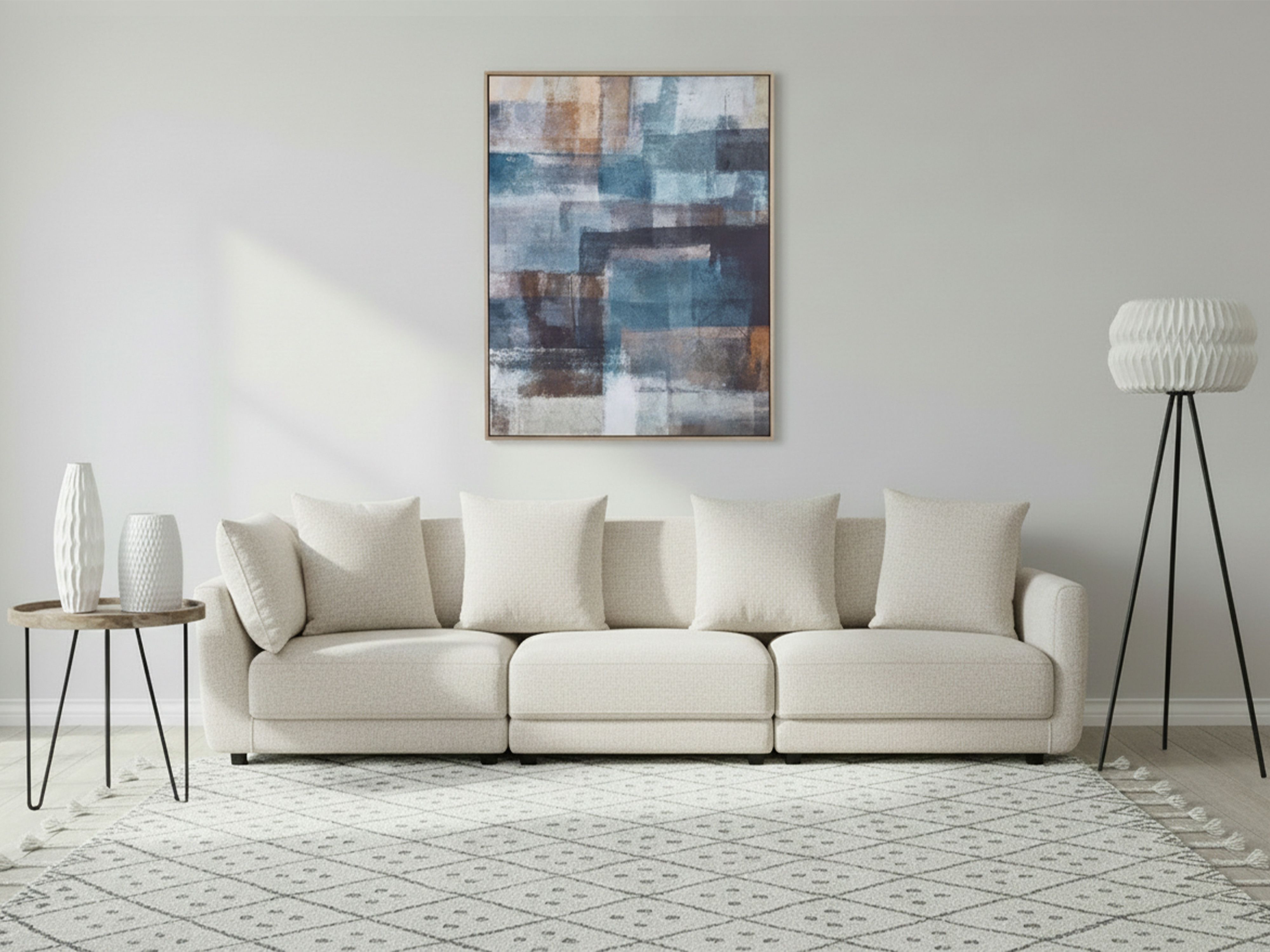 Sofa 3 Seater SIGTUNA Fabric Off-White