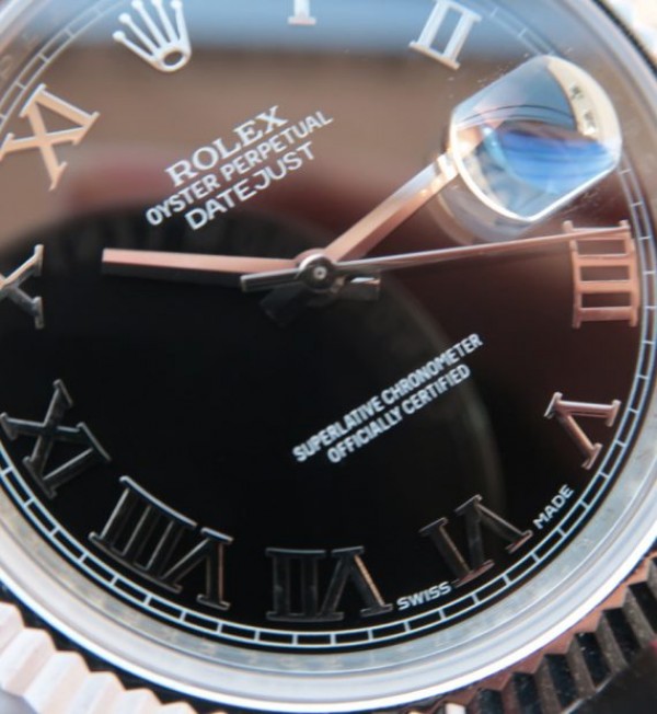 Replica Rolex DateJust 41mm 116334 SS Black Dial Roman Markers SS Bracelet A3136 - Top club