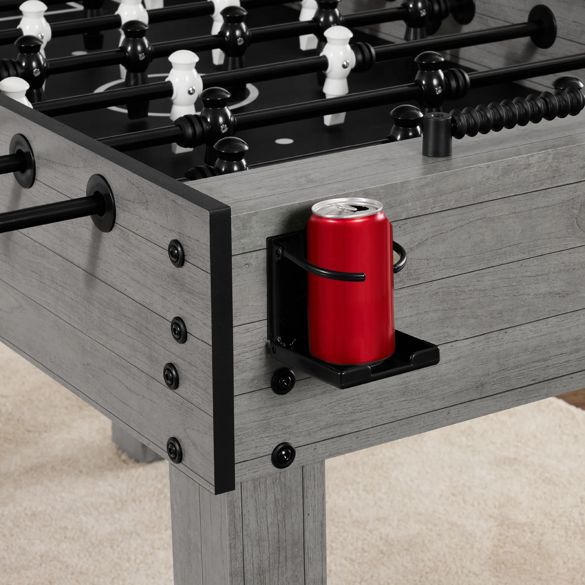 Best Choice Products Large 54in Full-Size Foosball Table for Home, Game Room w/ 2 Balls, 2 Cup Holders - Natural - Image 29