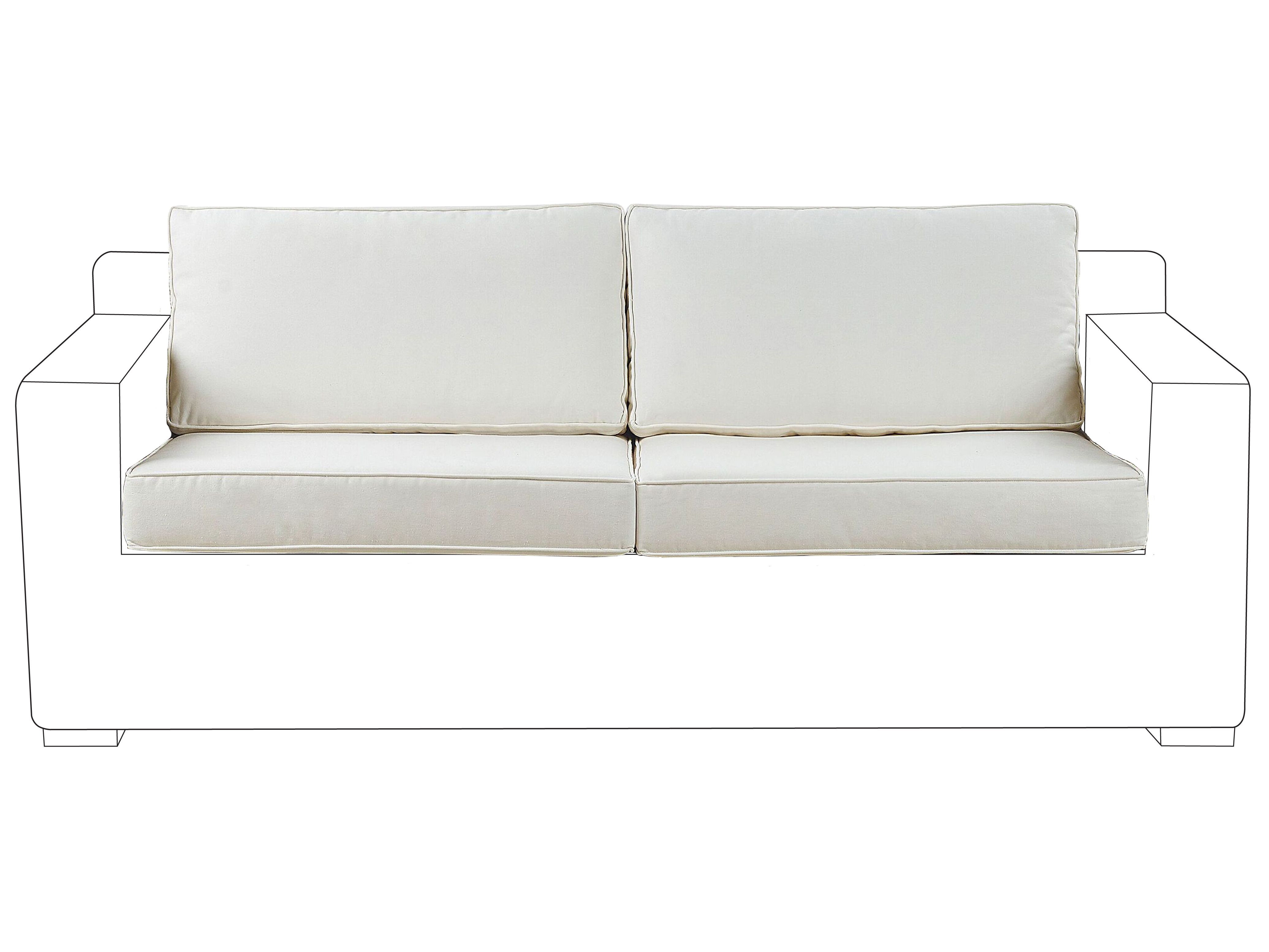 Outdoor Cushion Cover Set ARDEA White