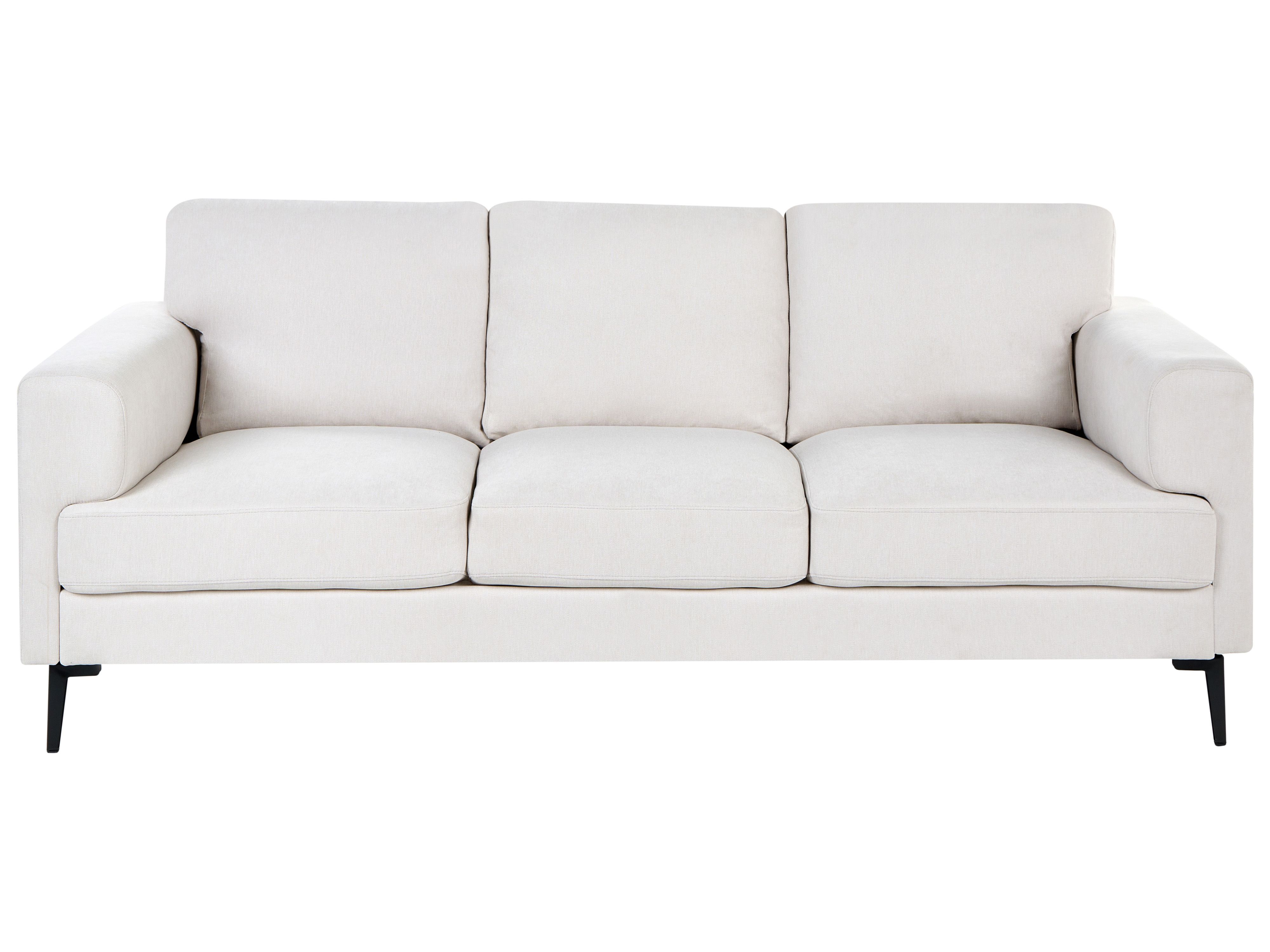 Sofa 3 Seater LOUSTO Fabric Light Beige