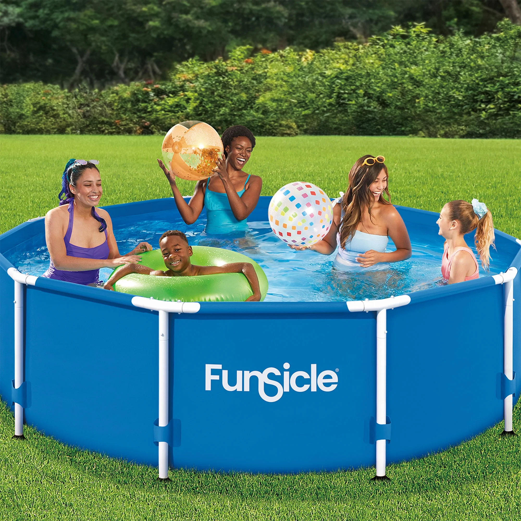 Funsicle 10' x 30" Activity Above Ground Swimming Pool Set with 2-in-1 Pump, Round Frame - Image 2