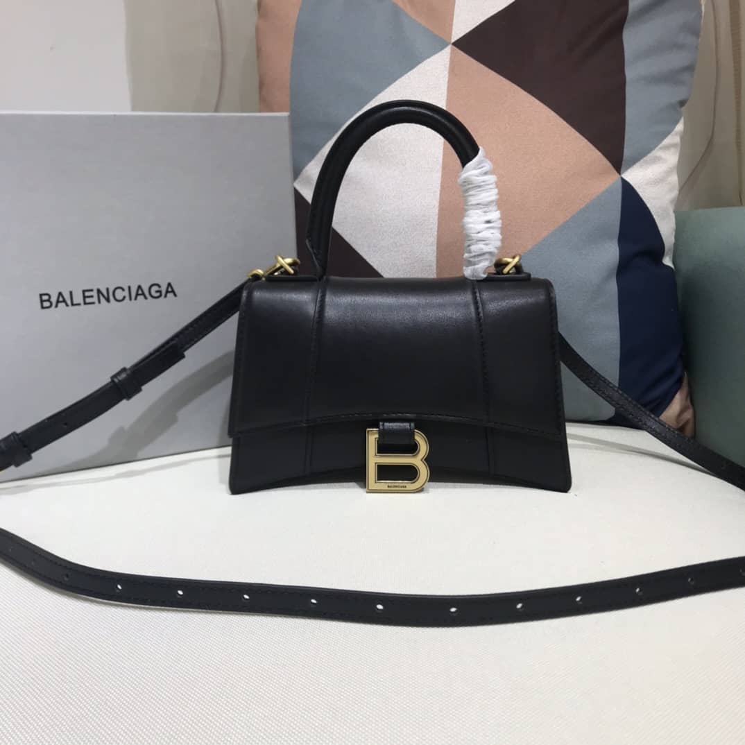 Balenciaga Hourglass Leather Top Handle Replica Bag - Replicaclubs