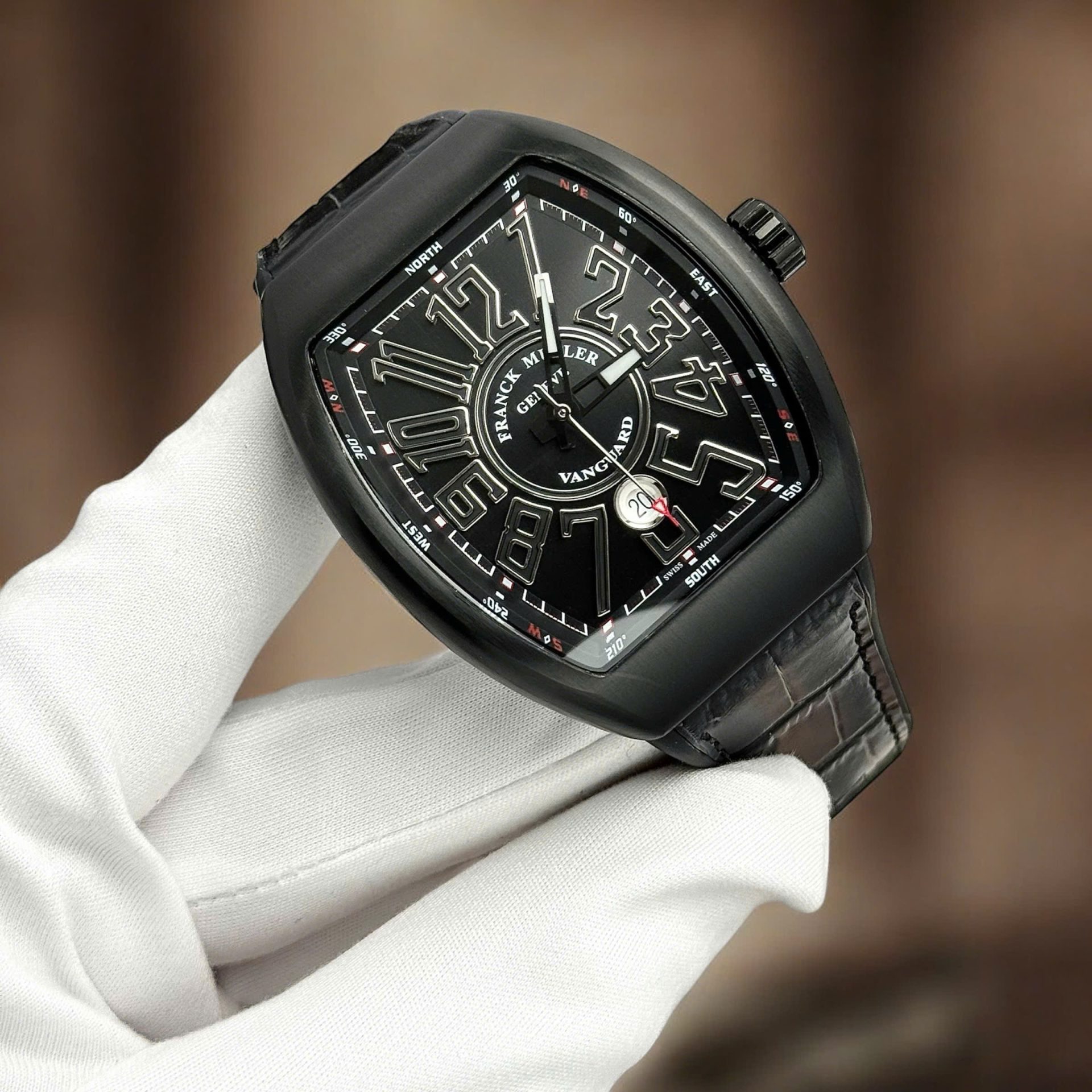 Franck Muller Good Imitation Watches Vanguard V45 Black Ceramic Automatic Movement ABF Factory 45mm - Top club