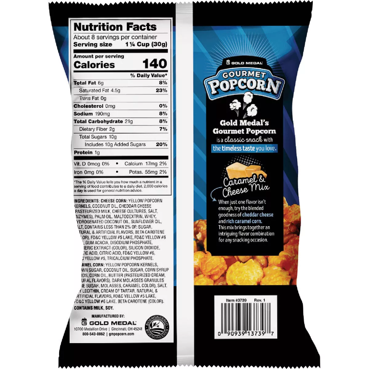 Gold Medal Gourmet 8.5 Oz. Caramel & Cheese Popcorn Mix