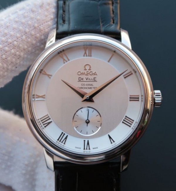 Replica Omega MKF De Ville 39mm Co-Axial White Dial Black Leather A2202 - Top club