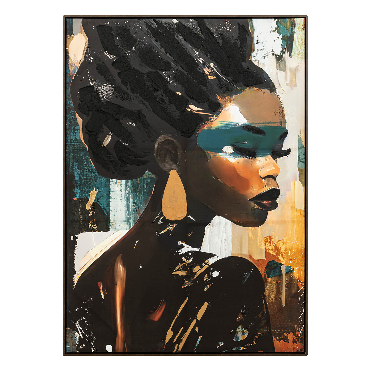 Painted framed canvas "Isia" 100x140 cm