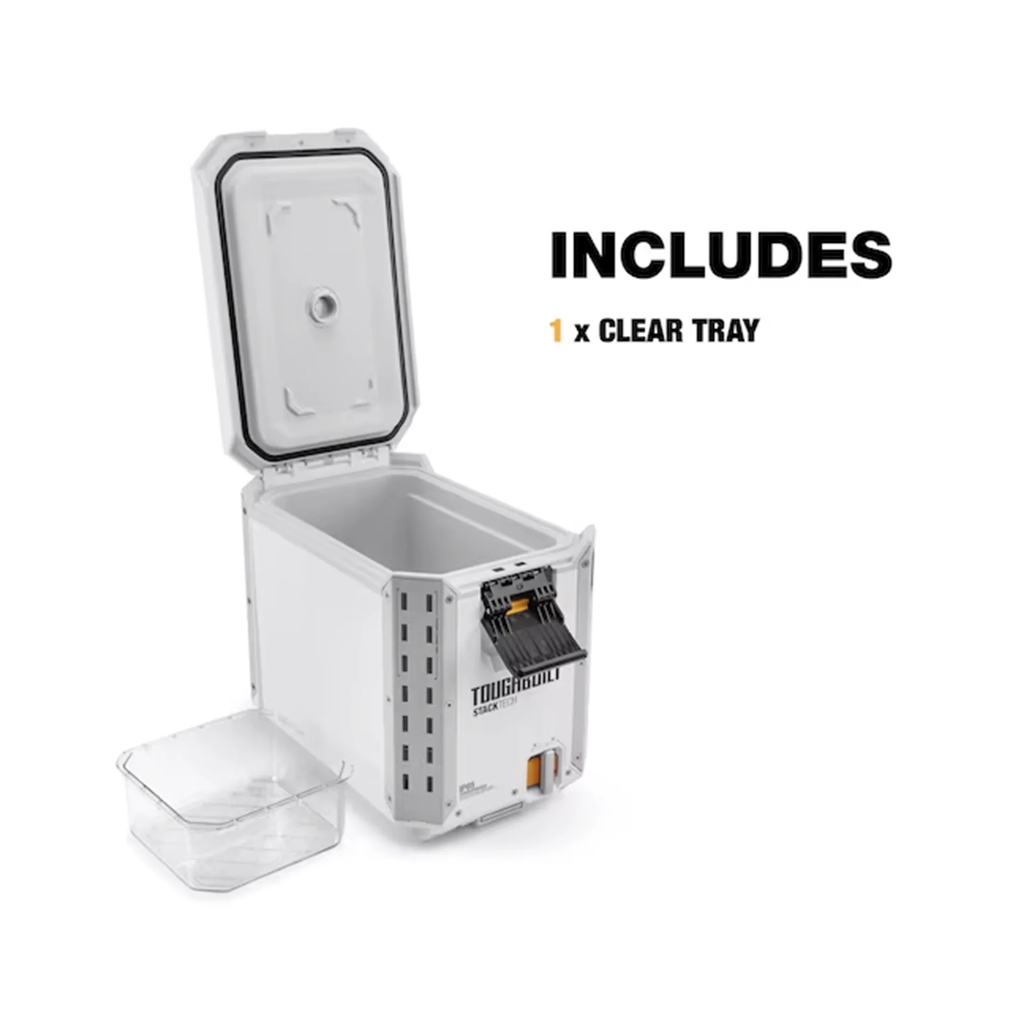 ToughBuilt StackTech Compact Cooler, Stackable 16 Quart Hard Shell Ice Chest, White - Image 9