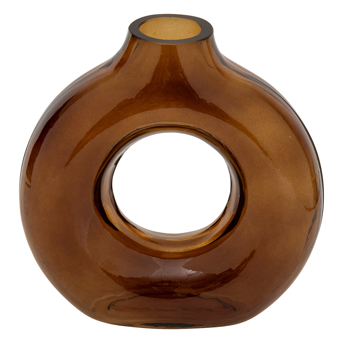 Vase "Circle" Amber, H. 20.5 cm