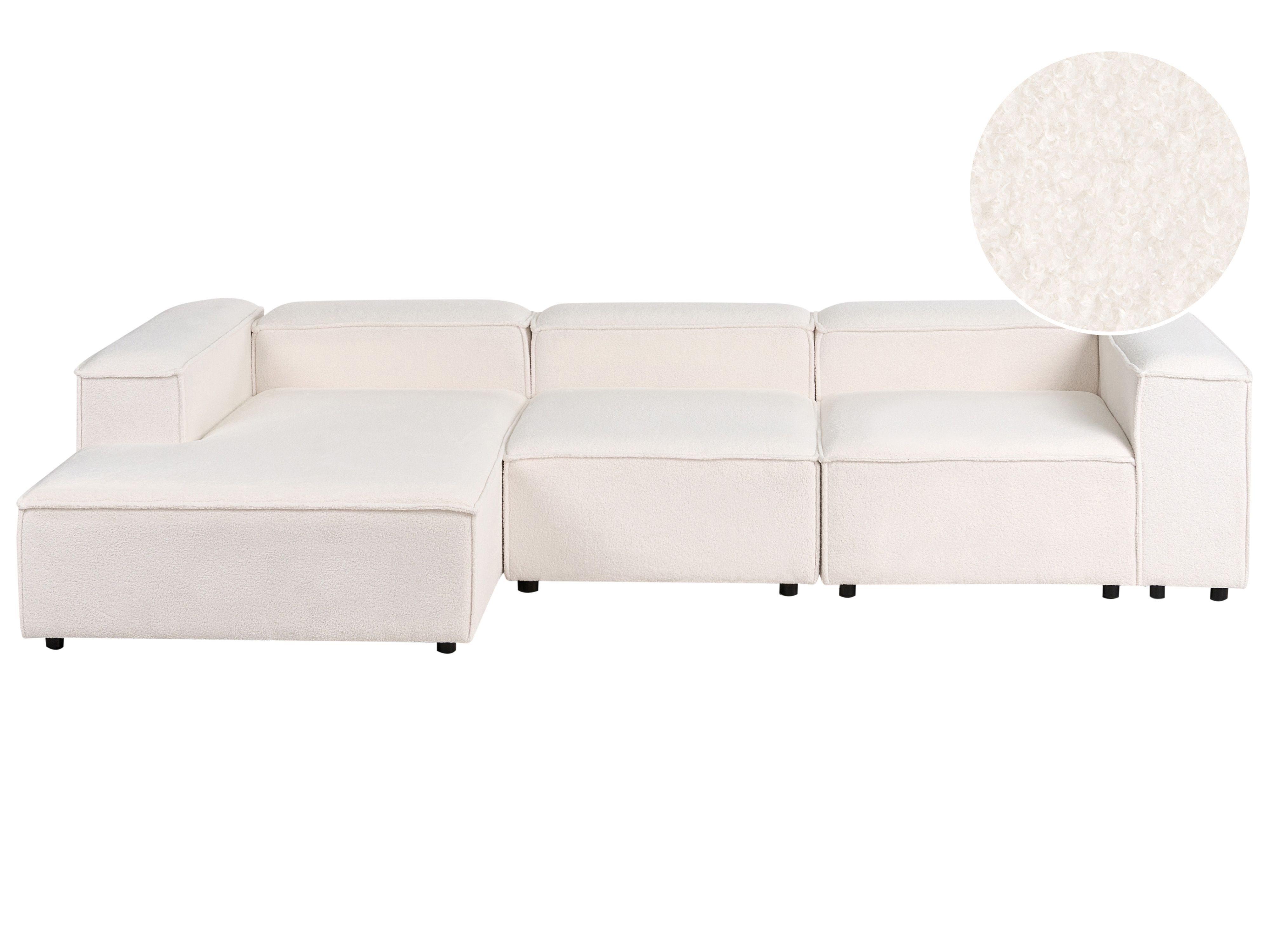 Modular Corner Sofa 4 Seater ARDAL Boucle Off-White Right Hand