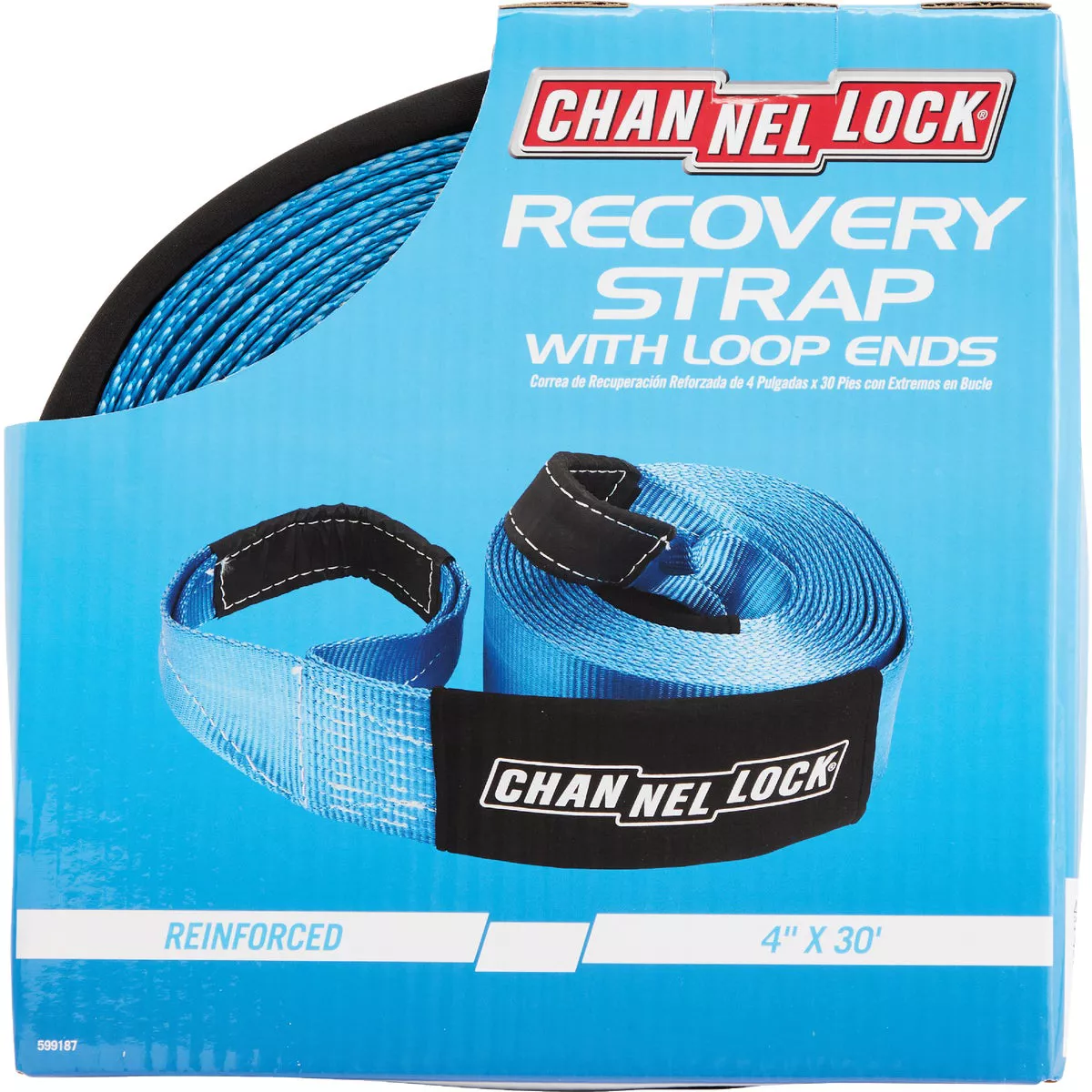 Channellock 4 In. x 30 Ft. Recovery Strap With Loop Ends
