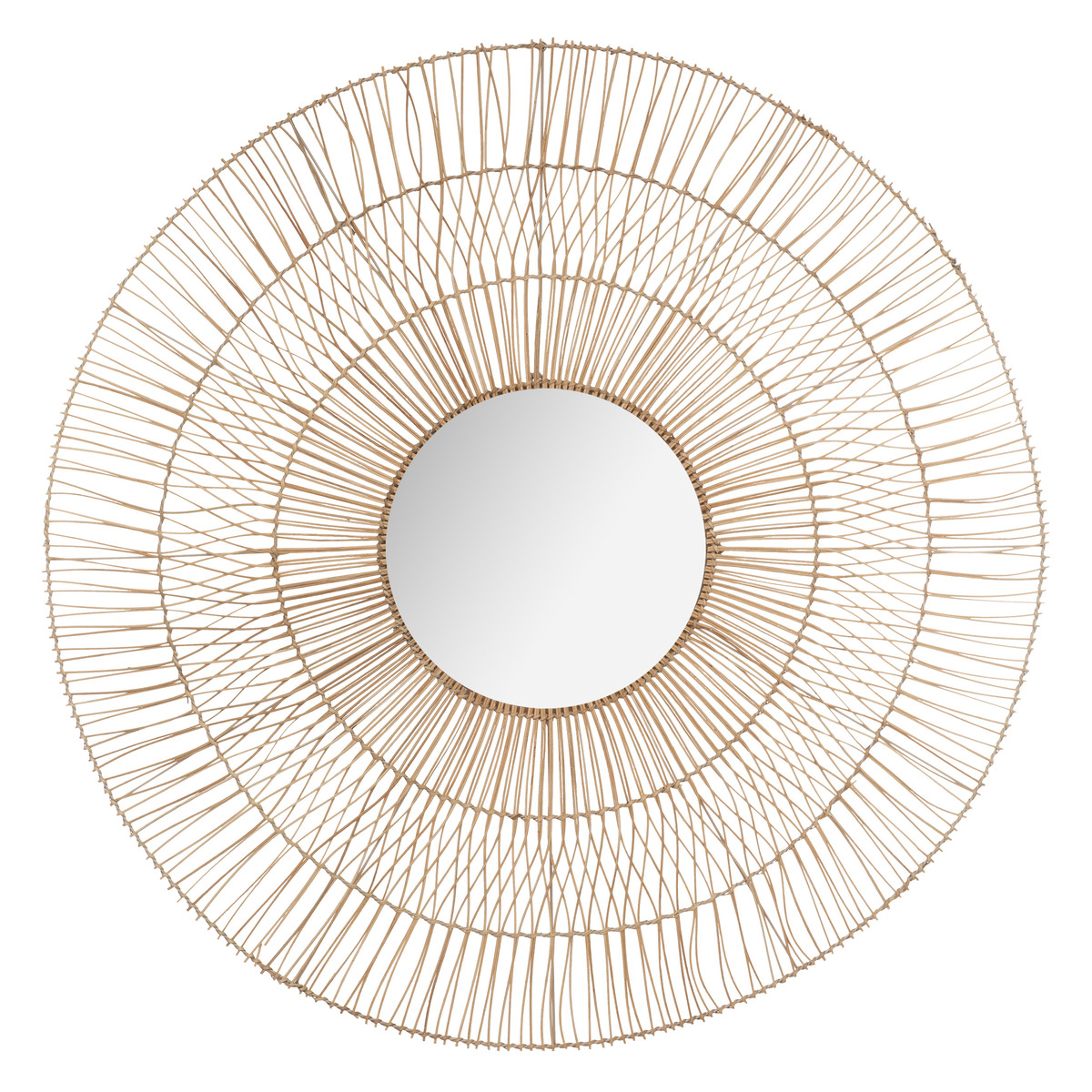 Mirror"Lona" Rattan, D.110 cm
