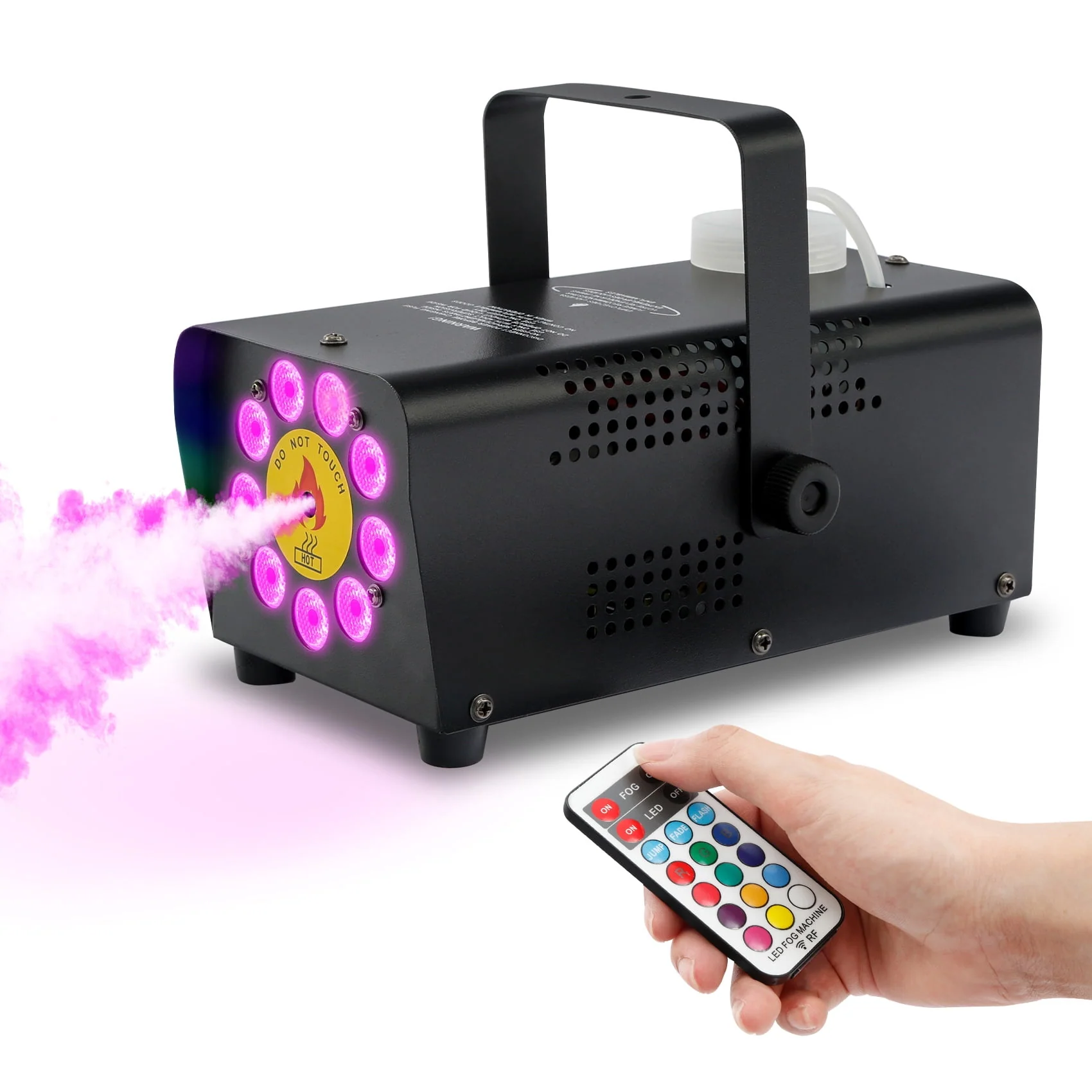 TCFUNDY 500W Fog Machine w/ LED RGB 9IN1 Fogger Smoke Maker with Wireless Remote Controller - Image 2 TCFUNDY 500W Fog Machine w/ LED RGB 9IN1 Fogger Smoke Maker with Wireless Remote Controller - Image 2