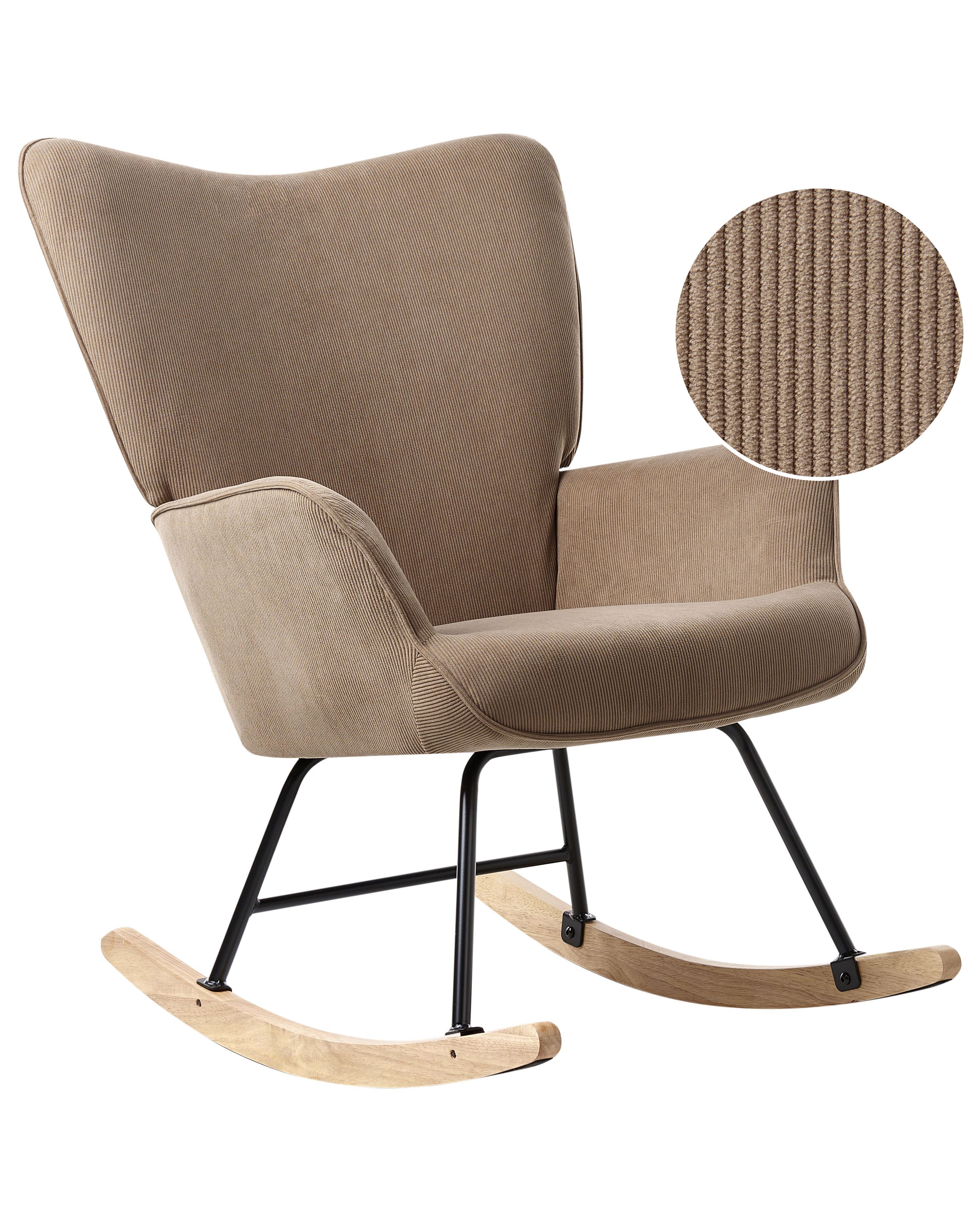 Rocking Chair ARSET Corduroy Taupe