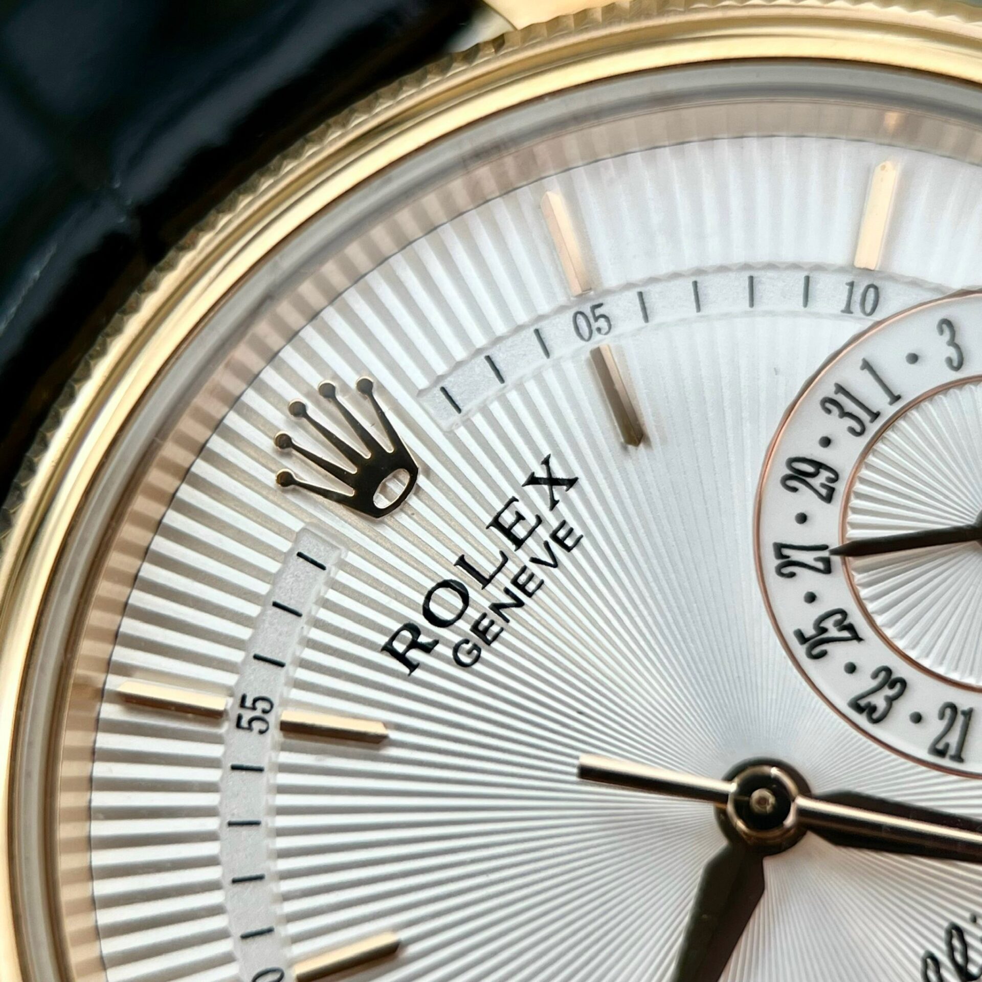 Rolex Cellini Date 50515 Gold Wrapped Replica Watch Leather Strap 39mm - Top club