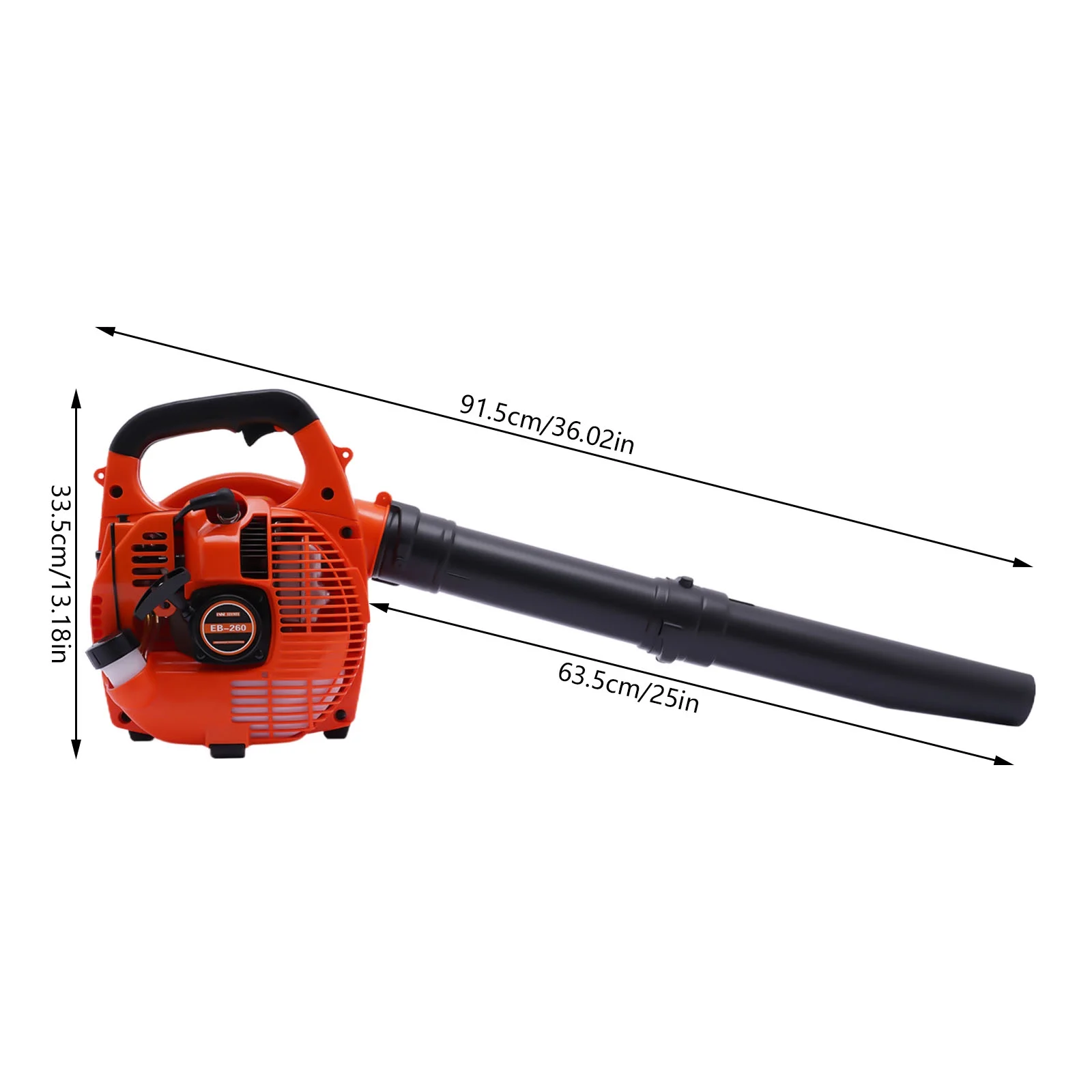 2 Stroke Hand Held Leaf Blower Handheld Gas Powered Cleaning 25.4CC Leaf Sweeper